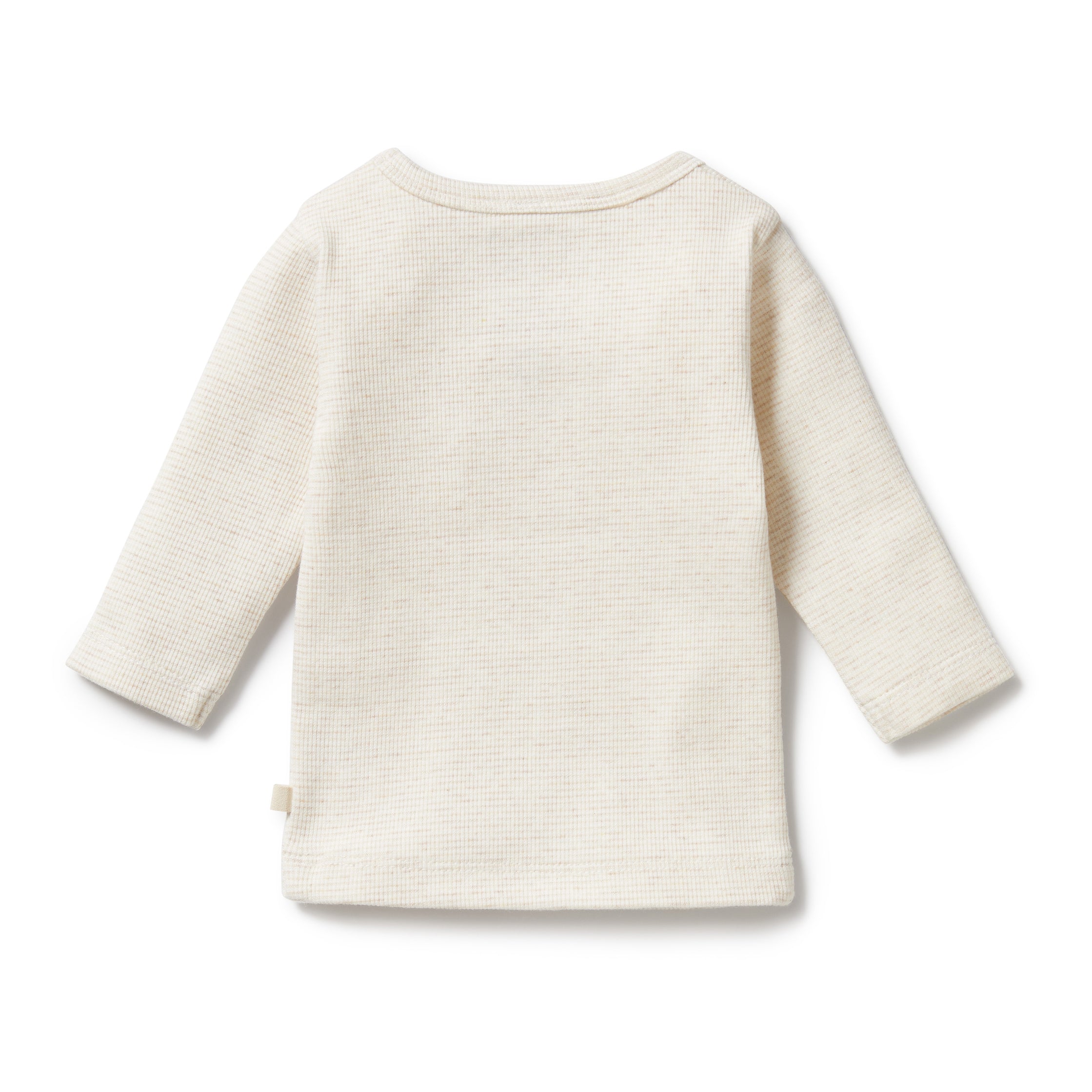 Organic Striped Ribbed Long Sleeve T-Shirt for Women - Soft Cotton Casual Top for Everyday Wear, Layering & Fall Outfits