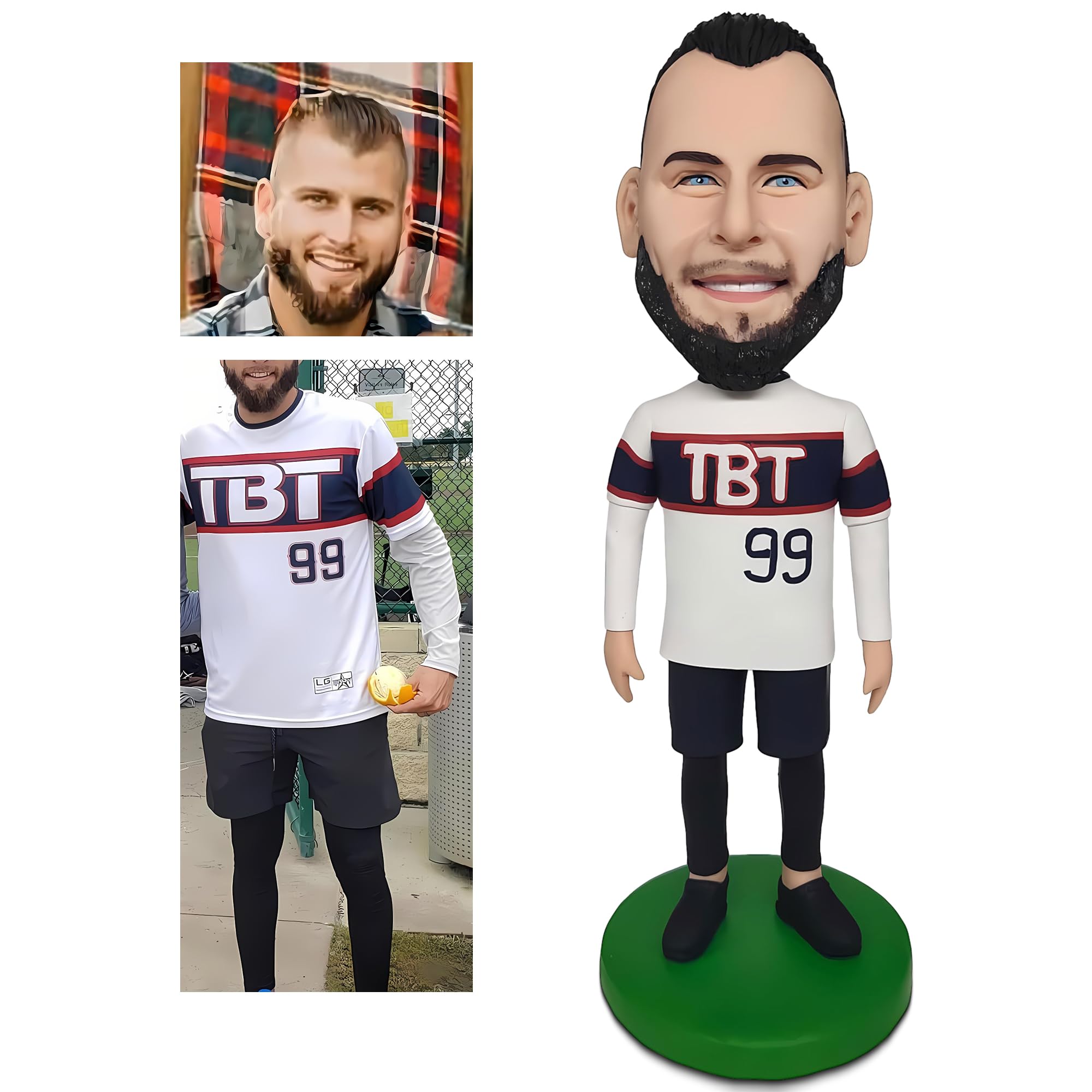 Custom Soccer Bobblehead - Personalized Handcrafted Football Fan Gift | Unique Player Figurine for Sports Enthusiasts | Perfect for Birthdays, Team Celebrations & Game Day Decor
