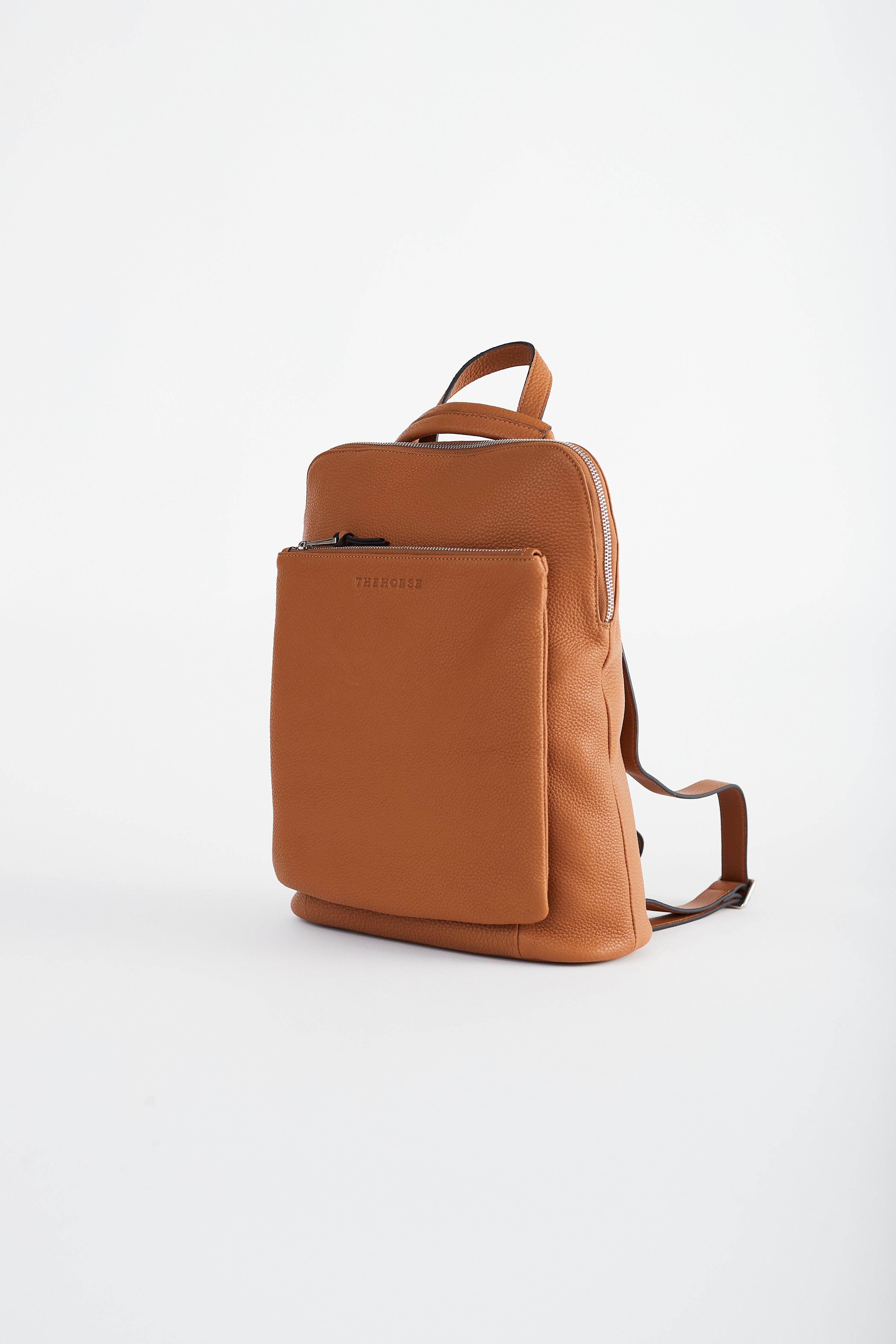 Premium Tan Pebbled Leather Backpack for Men & Women - Stylish & Durable Travel, Work & College Laptop Bag