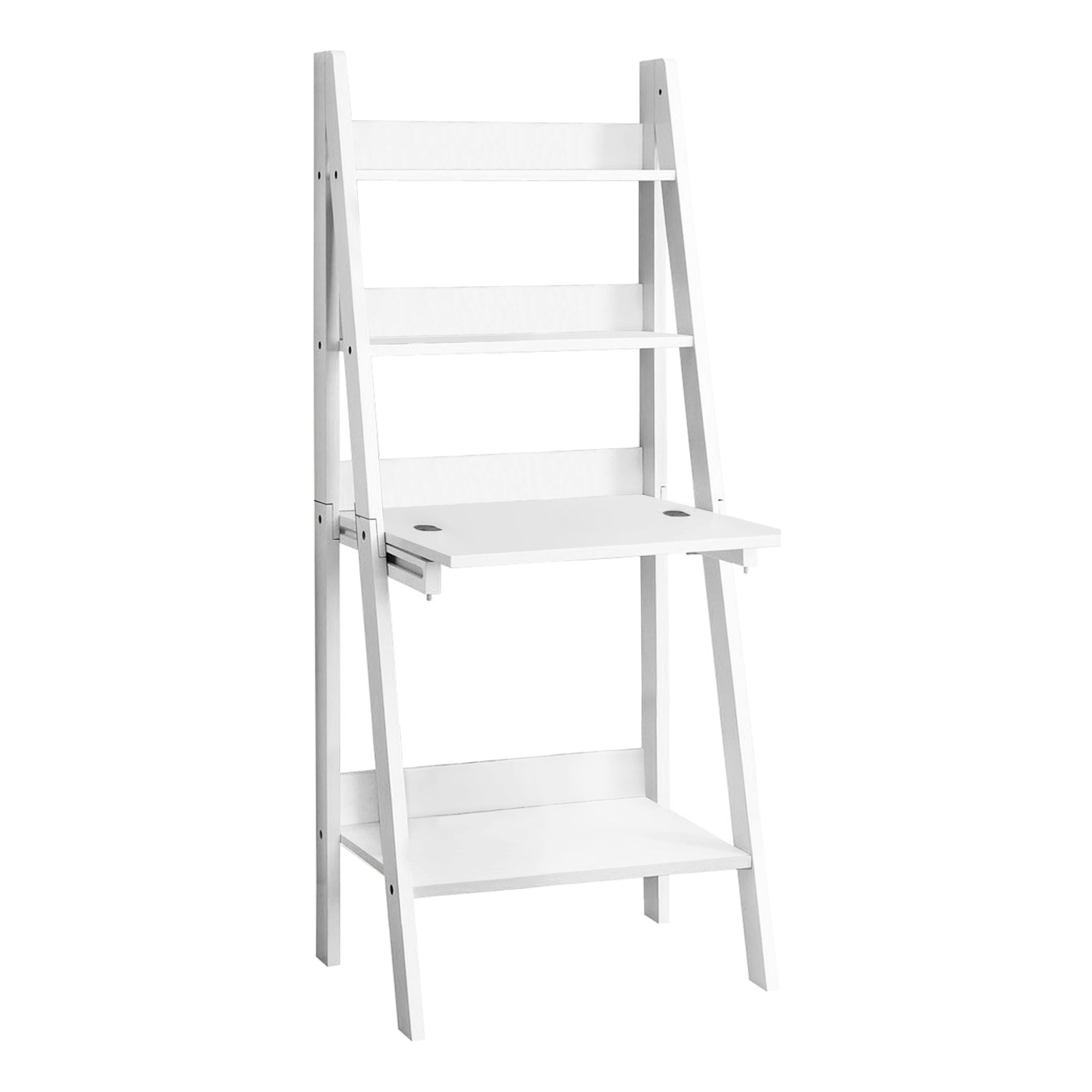 White Ladder Style Office Series 61H - Modern & Space-Saving Home Office Furniture for Small Spaces