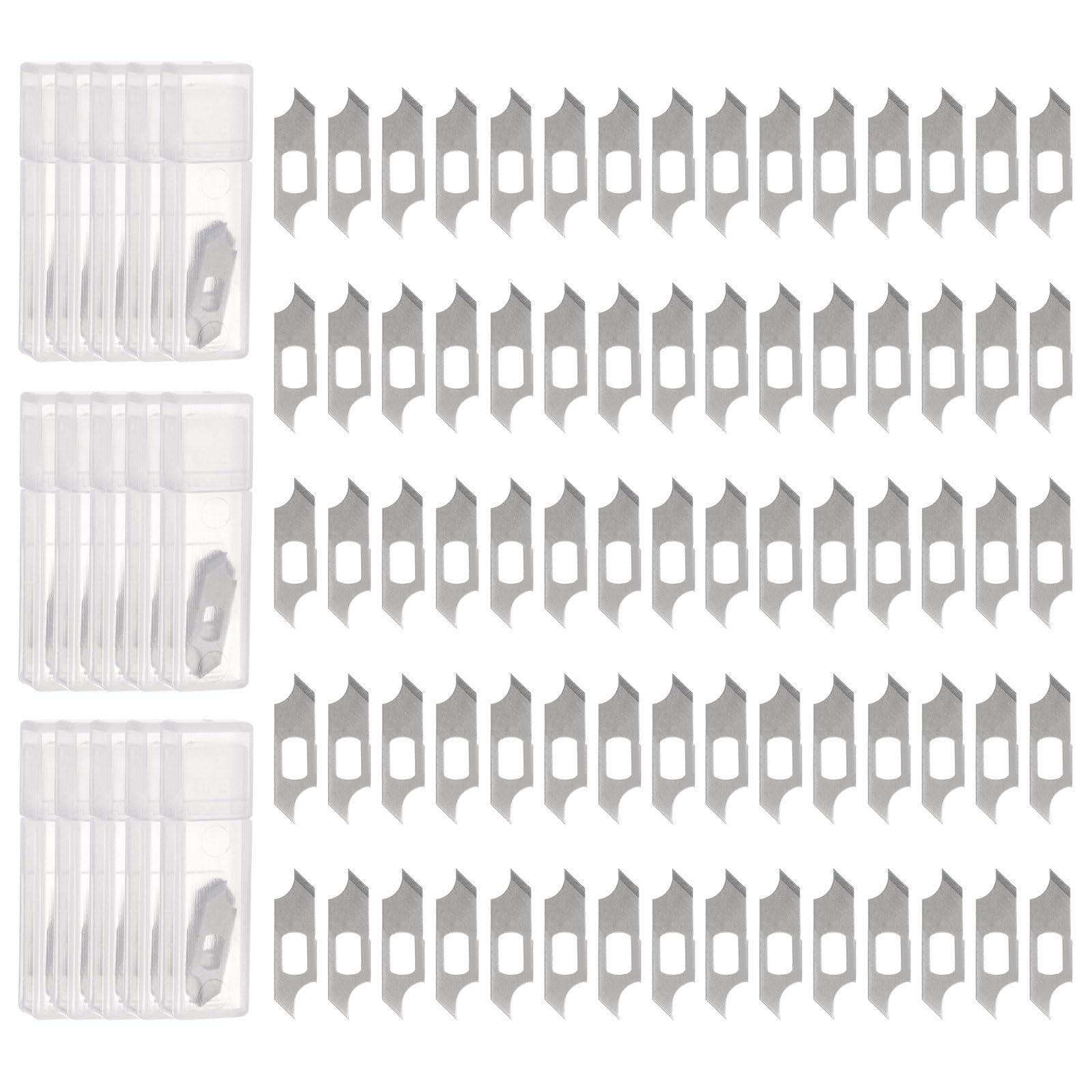 HARFINGTON 60-Pack Precision Exacto Knife Replacement Blades - Sharp Hobby & Craft Blades for DIY, Art, Cutting, Carving, Scrapbooking - Perfect for Artists, Woodworkers & Craft Enthusiasts