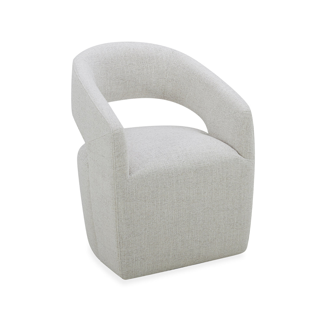Nathan Upholstered Dining Chair - Modern Comfortable Kitchen Chairs with Padded Seat & Sturdy Wooden Legs - Perfect for Dining Room, Breakfast Nook, and Home Office