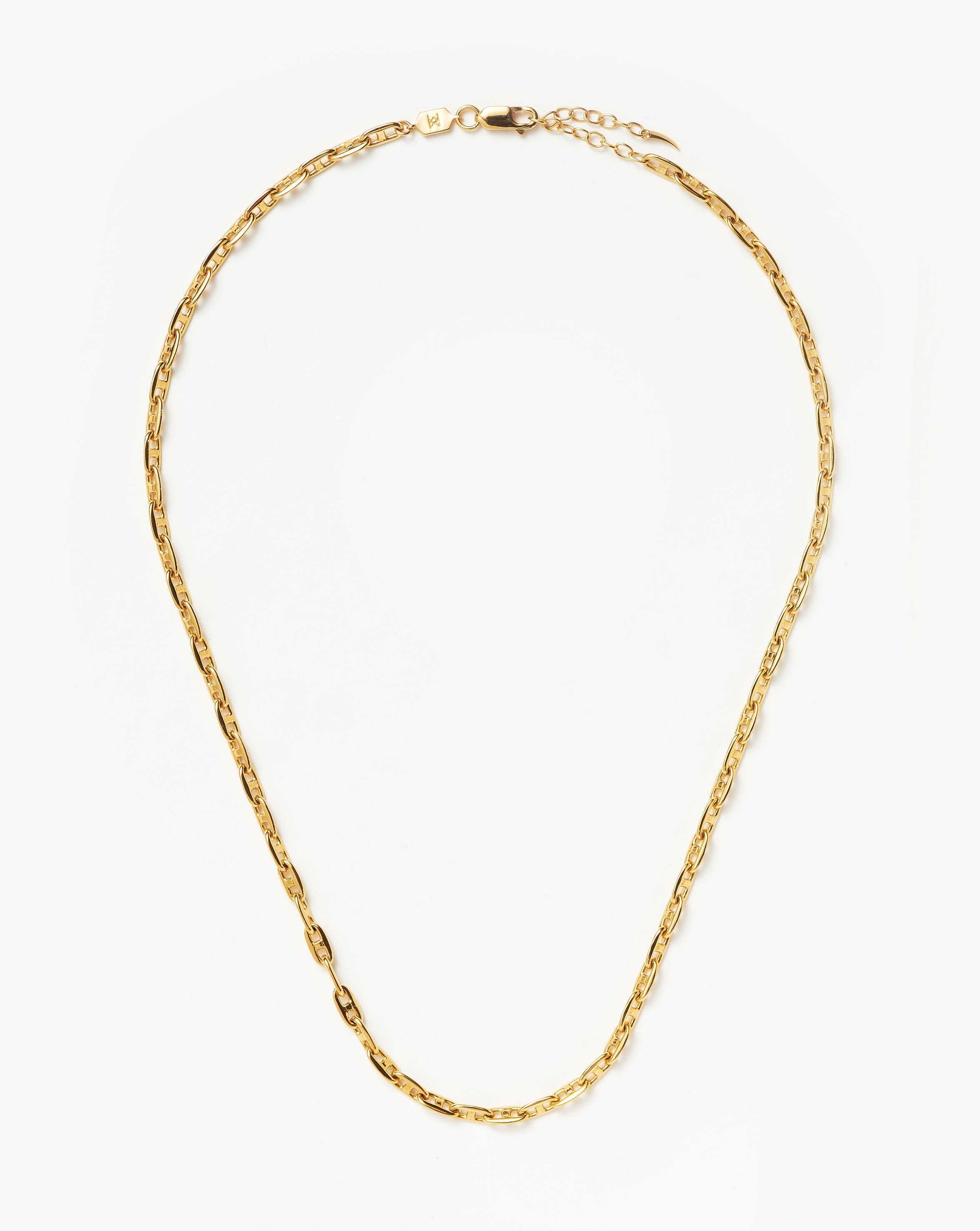 18k Gold Plated Mariner Chain Necklace for Women - Classic Nautical Jewelry Gift for Her, Perfect for Everyday Wear, Date Nights & Special Occasions