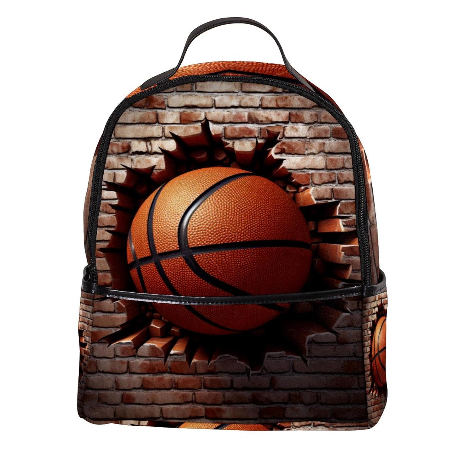 Premium Travel & Work Backpack - Durable Ball Basketball Wall Texture Design - Perfect for Commuting, Gym, School & Outdoor Adventures