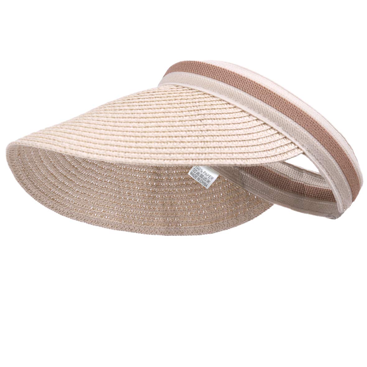 Stylish Unisex Straw Sports Visor Hat for Women & Men - Perfect for Tennis, Golf, and Outdoor Sun Protection