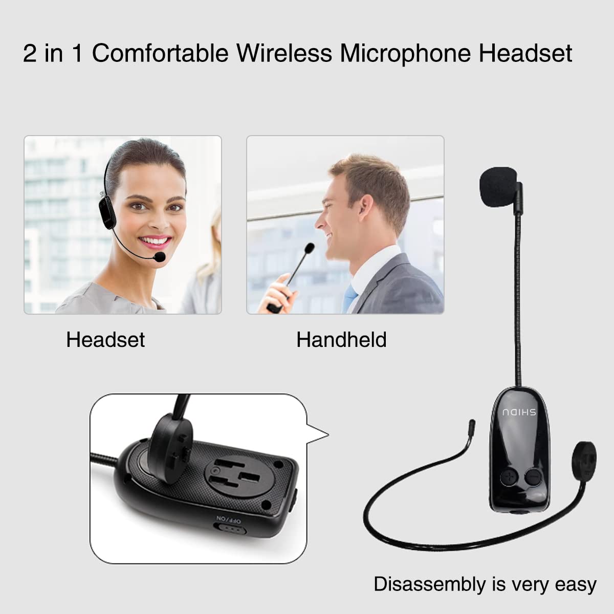 **18W Wireless Voice Amplifier for Teachers - Portable PA System with Bluetooth 5.0 & IPX5 Waterproof, Wireless Headset Mic - Ideal for Classroom, Outdoor Events, Public Speaking & Presentations**