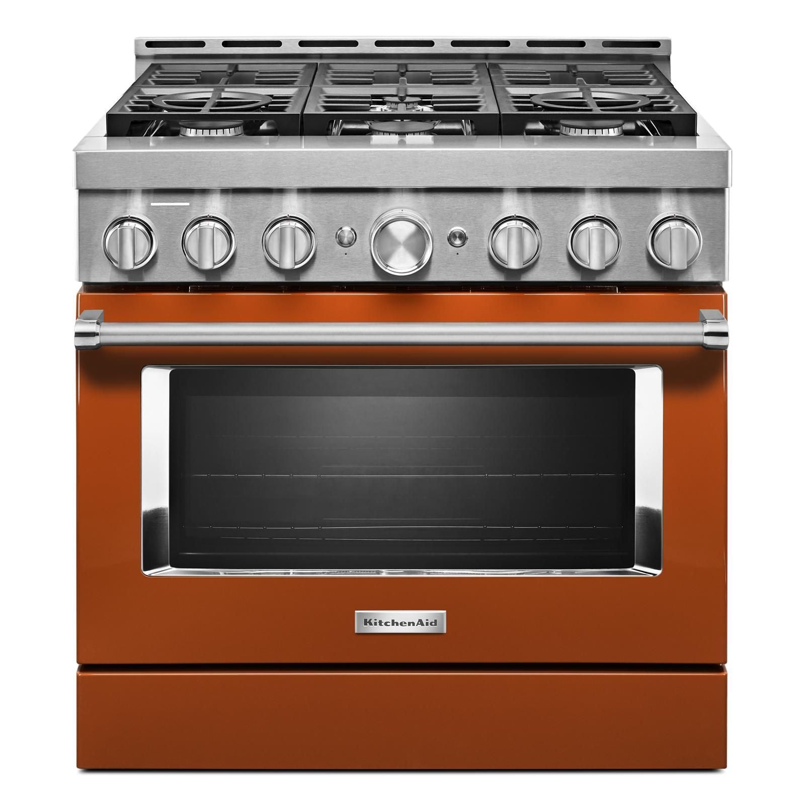 KitchenAid KFGC506JSC 30-Inch Smart Freestanding Gas Range - 5.1 Cu. Ft. Capacity, Scorched Orange Finish - Perfect for Modern Kitchens & Professional Cooking