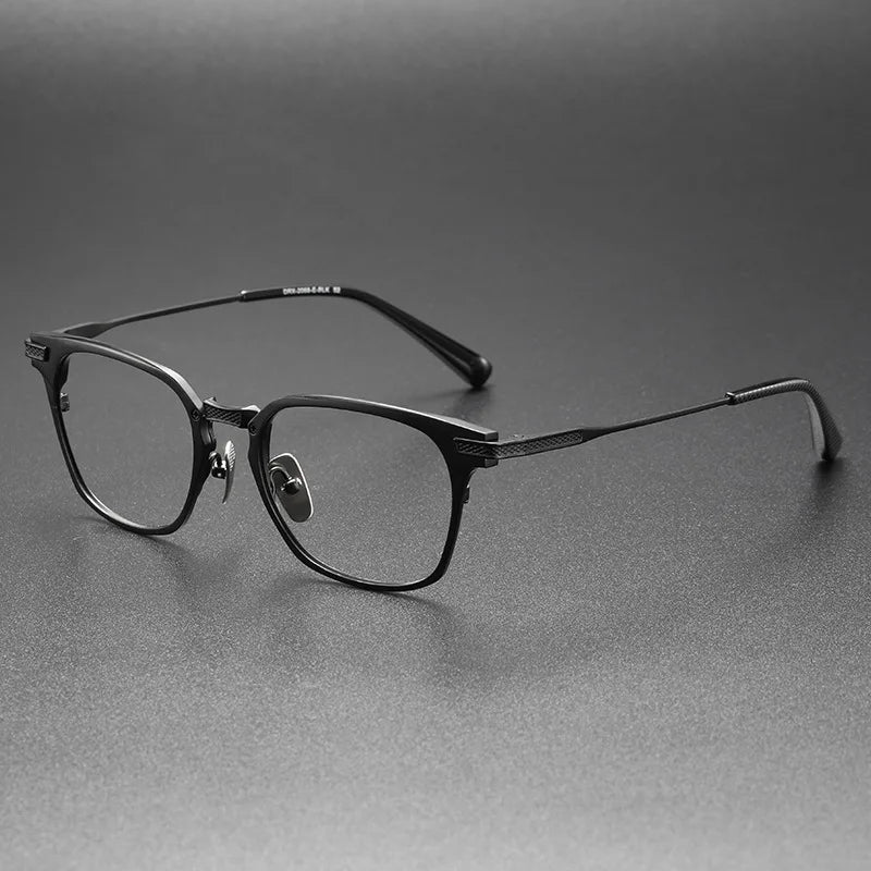 Aimee Unisex Full Rim Square Acetate Titanium Eyeglasses 942068 - Stylish & Durable Frame for Men & Women - Perfect for Work, Reading & Everyday Use
