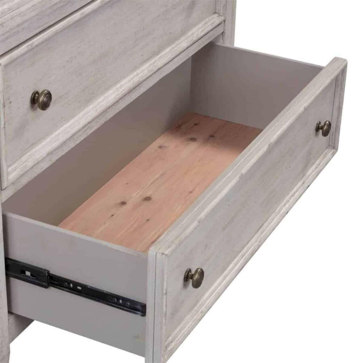 824 Heartland Queen Bed Frame Set with Headboard, Footboard, Rails, Chest & Nightstand - Complete Bedroom Furniture Bundle for Cozy Master Bedroom Decor