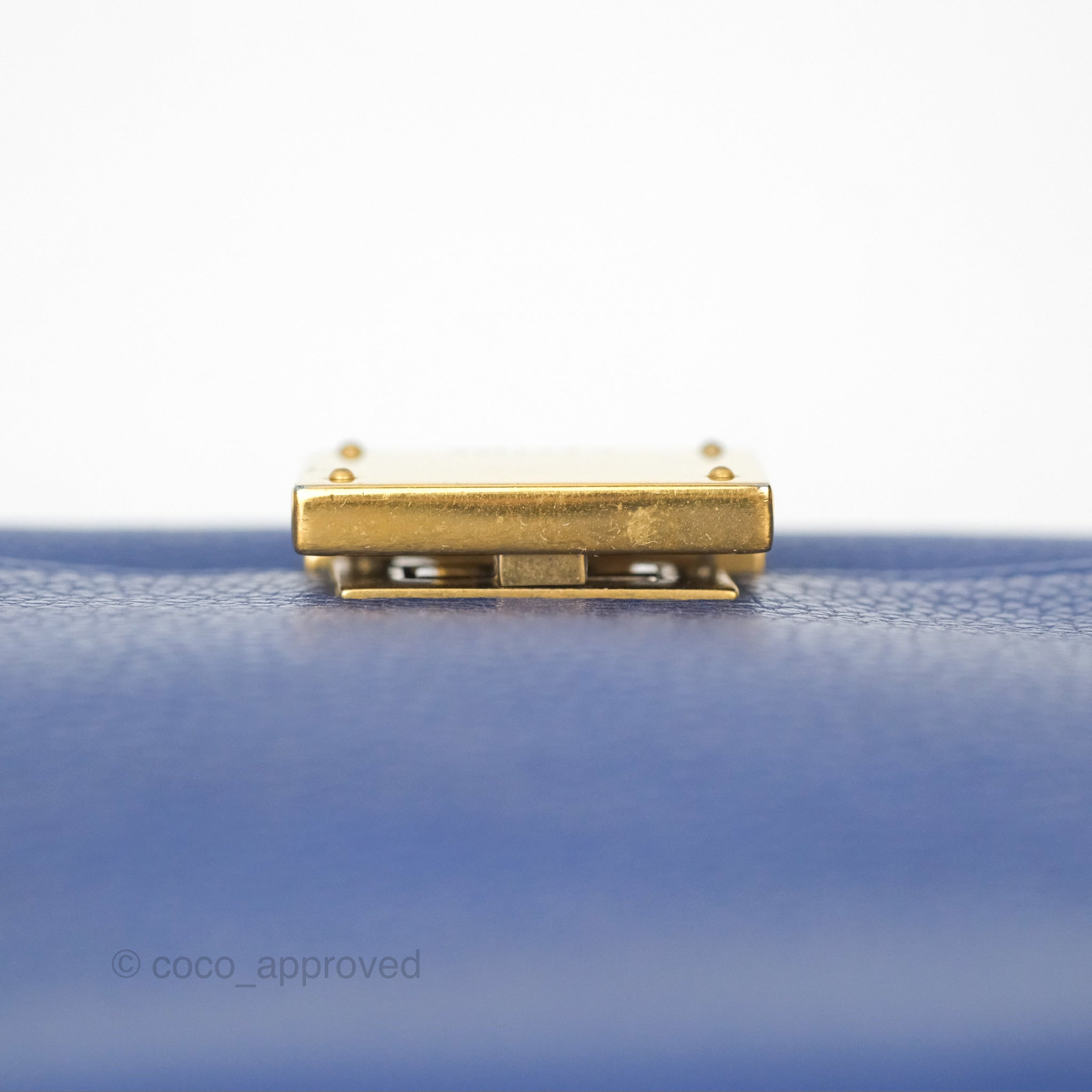 Celine Small Sleek Trapeze Handbag in Blue Calfskin Leather - Perfect for Work, Travel & Everyday Luxury