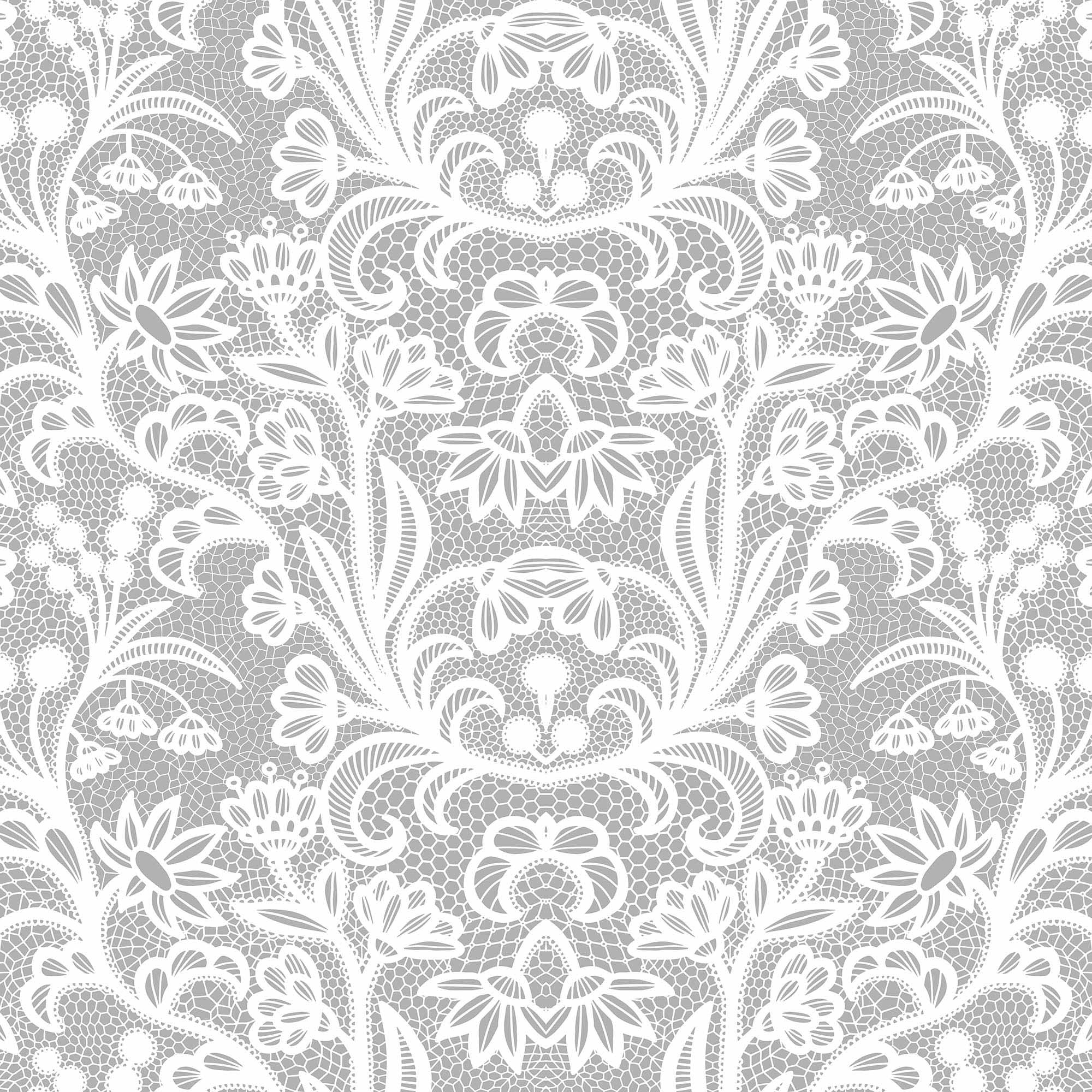 Grey Flowers Peel and Stick Removable Wallpaper - Self-Adhesive Wall Decal for Bedroom, Living Room, Nursery & Office Decor - Easy to Apply & Remove