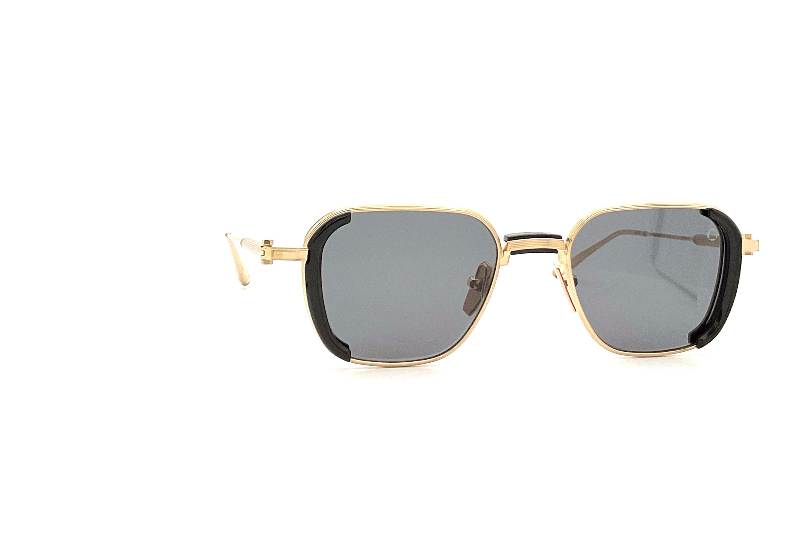 Akoni Eclipse Sunglasses - Black & Brushed 12k Gold Aviator Style - Perfect for Driving, Outdoor Sports & Fashion Accessories