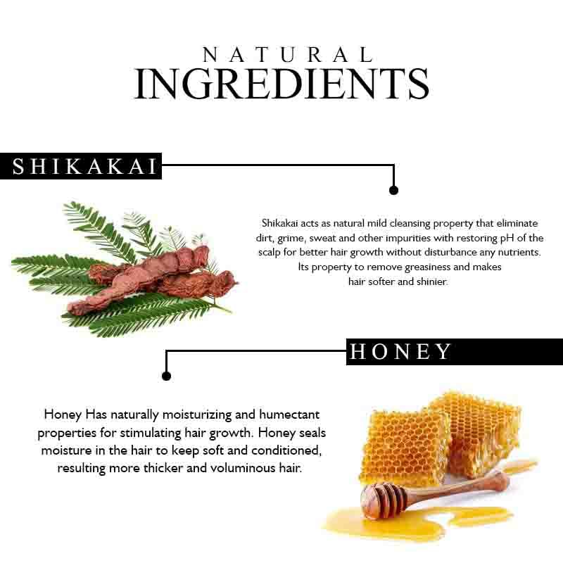 Khadi Organique Shikakai Honey Hair Cleanser - SLS & Paraben Free Natural Shampoo (1 Pack) for Dry, Damaged Hair - Perfect for Daily Hair Care & Scalp Nourishment