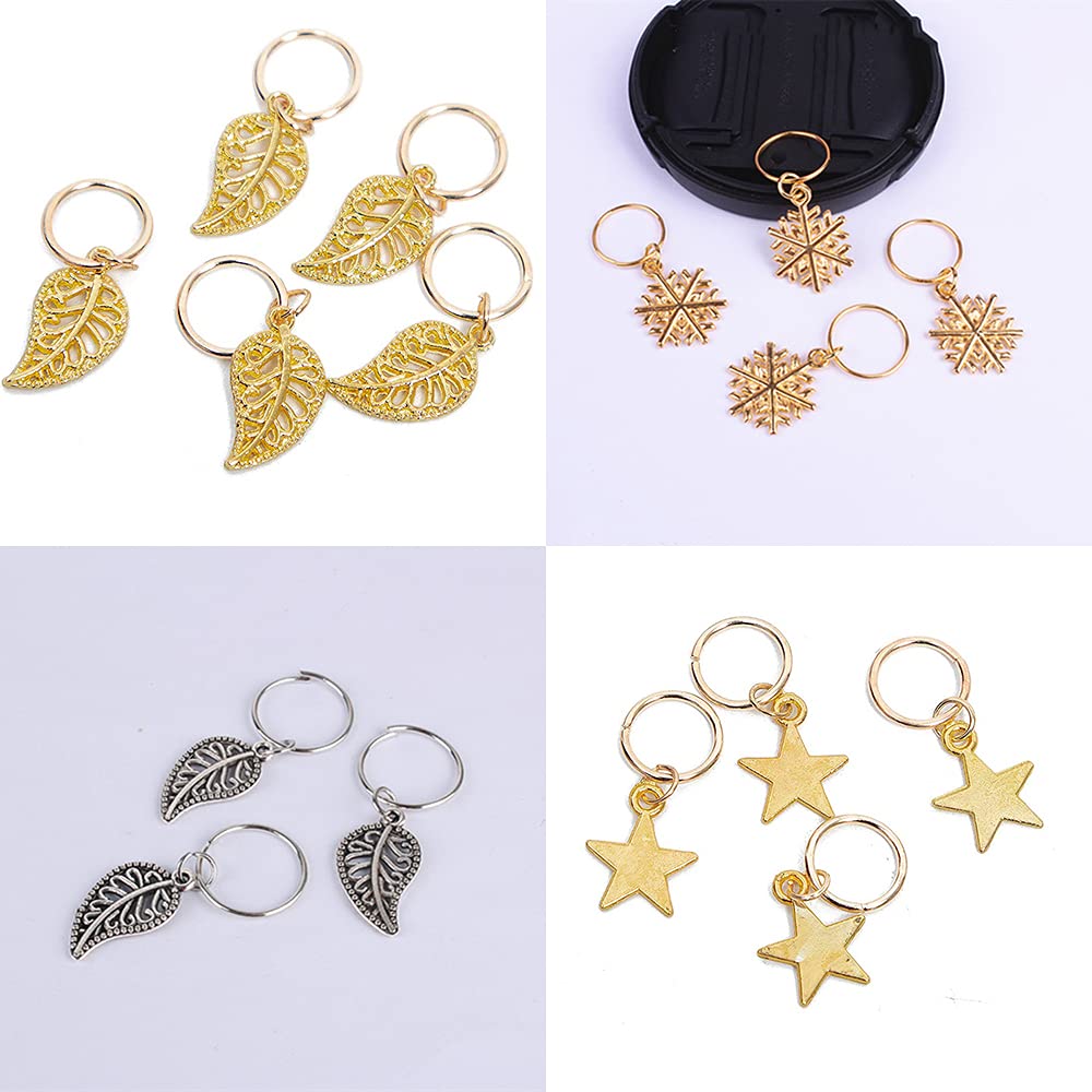 180Pcs Metal Hair Cuffs & Dreadlock Beads - Hair Accessories for Braids, Locs & Twists - Decorative Hair Rings & Jewelry Clips for Women & Men - Perfect for Festivals, Cosplay & Boho Styles