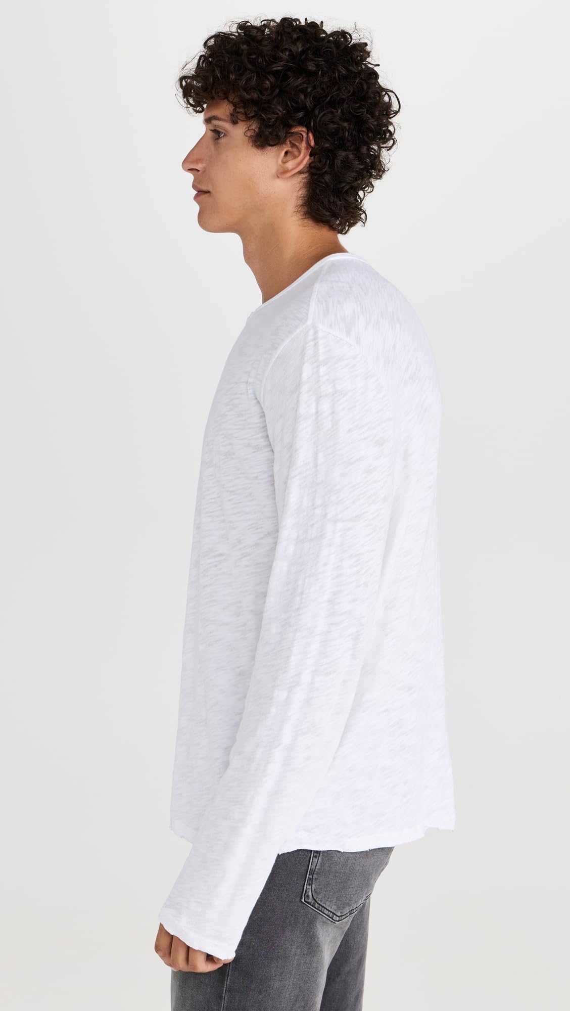 ATM Anthony Thomas Melillo Men's Distressed Wash Henley T-Shirt - Casual Streetwear for Everyday Comfort & Style