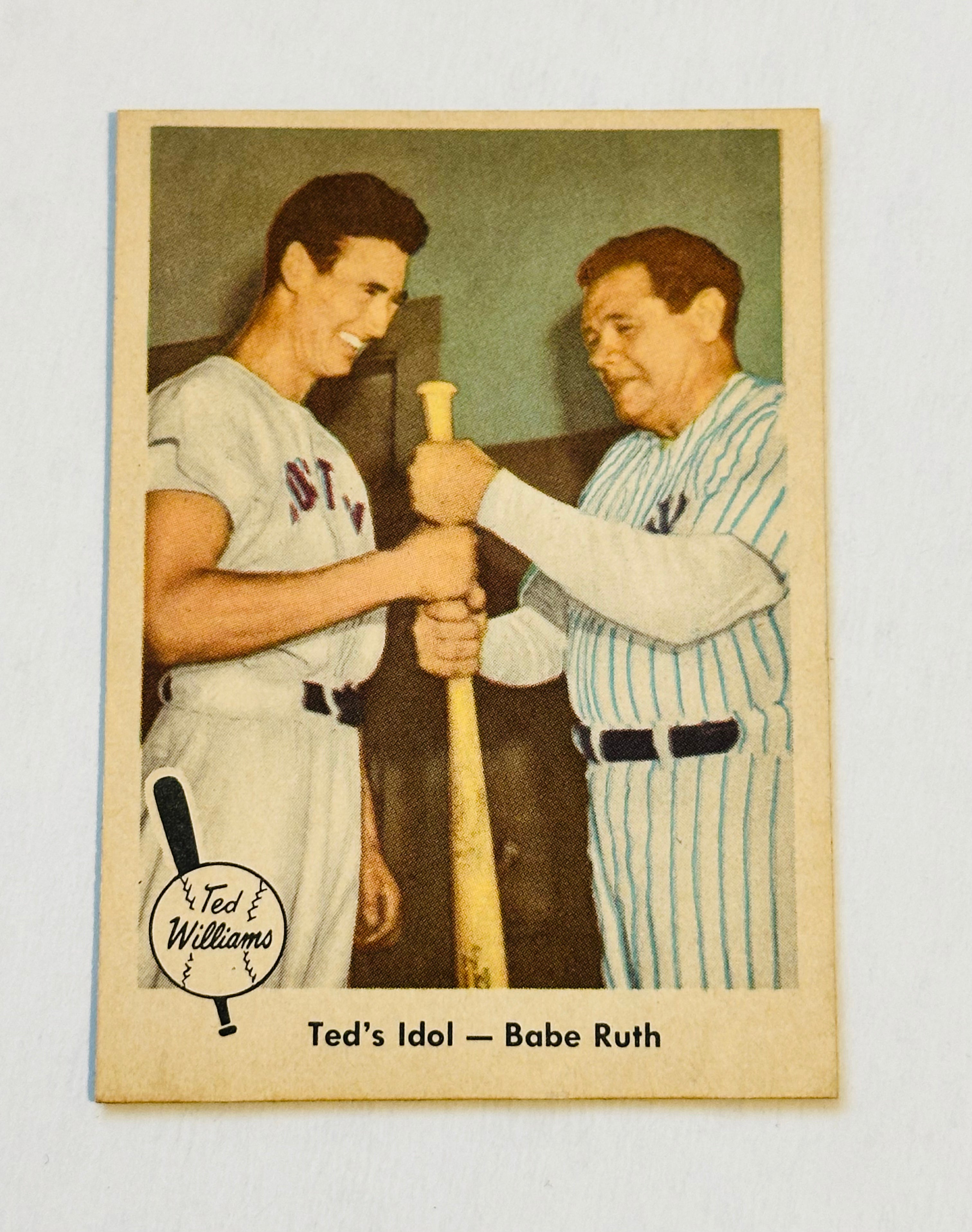 1959 Fleer Baseball Card - Babe Ruth & Ted Williams #2 in High Grade Condition | Collectible Vintage Sports Memorabilia for Display & Investment