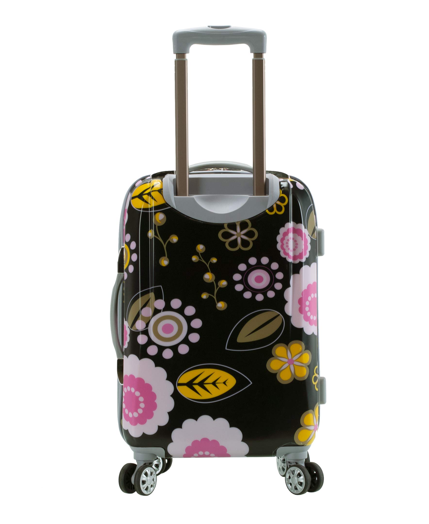 Rockland Vision Hardside Spinner Wheel Carry-On Luggage 20 Inch - Lightweight Expandable Suitcase with 360° Wheels for Air Travel, Business Trips & Weekend Getaways (Pucci Design)