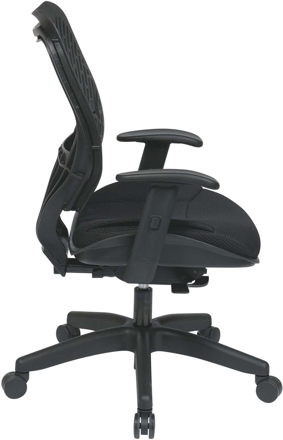 SpaceSeating SpaceFlex Raven Ergonomic Mesh Managers Chair with Adjustable Lumbar Support - Perfect for Office, Home, and Executive Workspaces [86 M33BN2W]