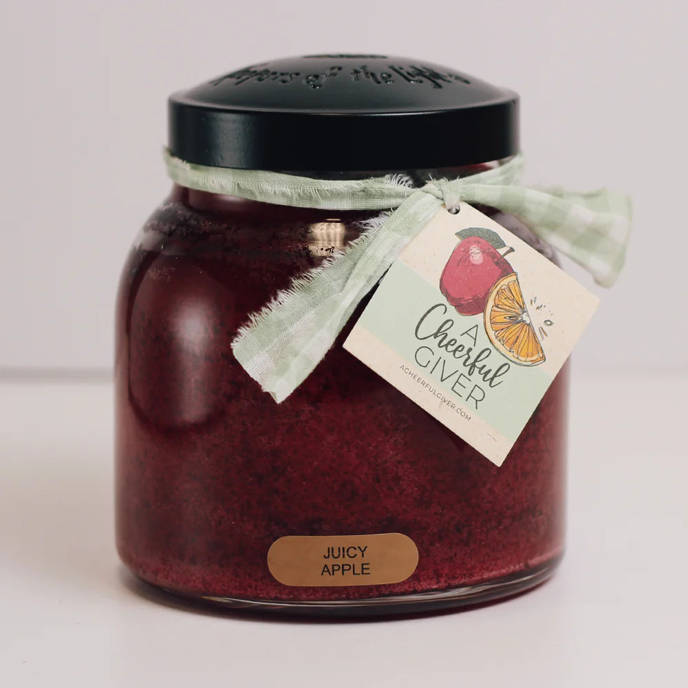 34oz Juicy Apple Scented Soy Wax Candle - Long Lasting Fragrance for Home, Office, and Relaxation