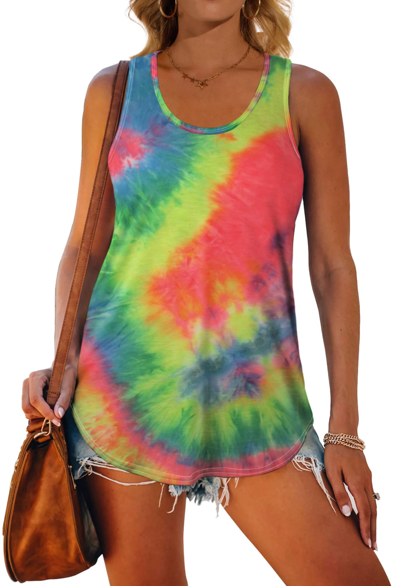 Women's Racerback Tank Tops - Loose Fit Summer T-Shirts for Women | Casual Wear, Workout, Yoga & Beach Outfits