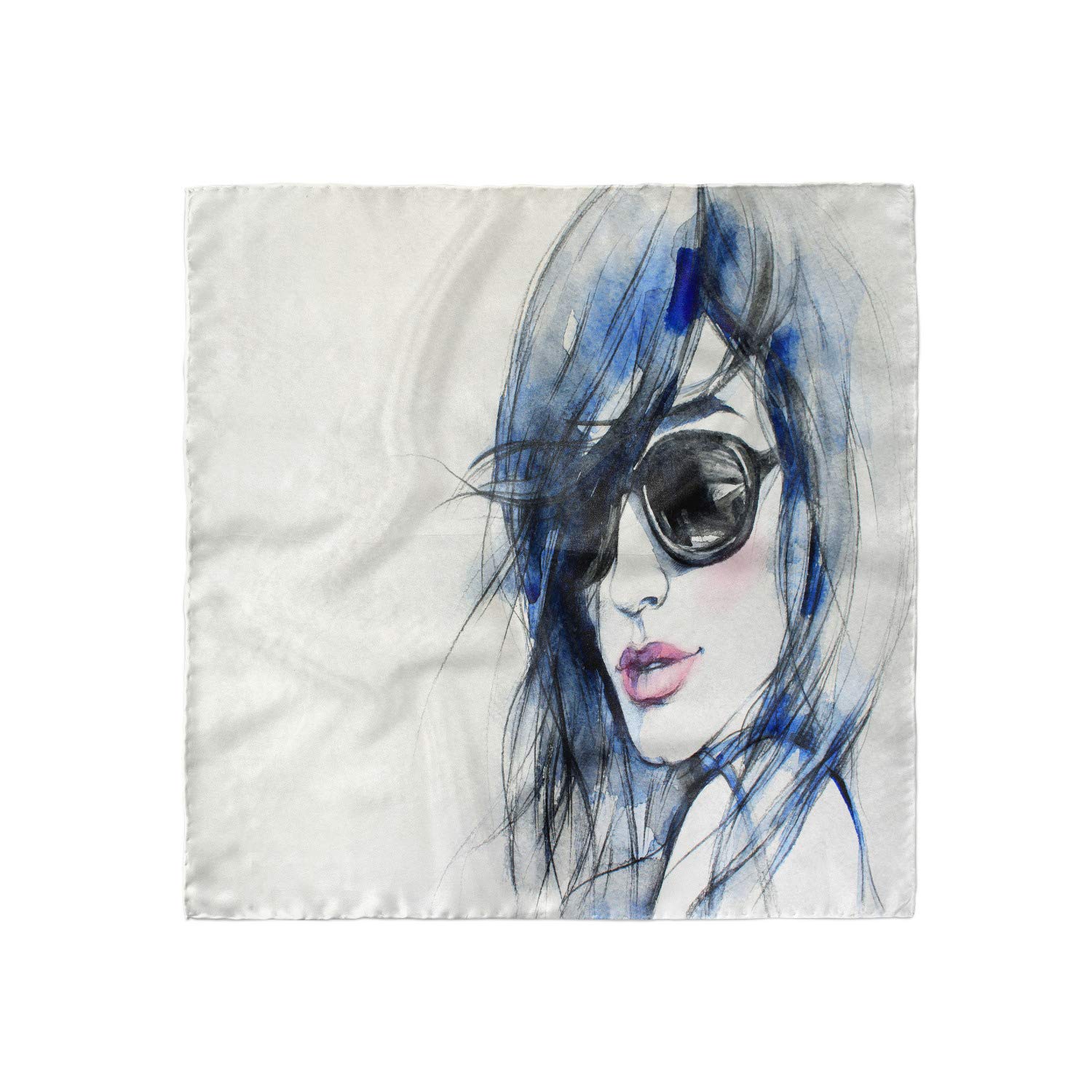 Ambesonne Abstract Headscarf for Women - Watercolor Print Hijab Scarf - Fashionable Head Wrap for Muslim, Boho & Everyday Wear - Perfect for Work, Travel & Special Occasions