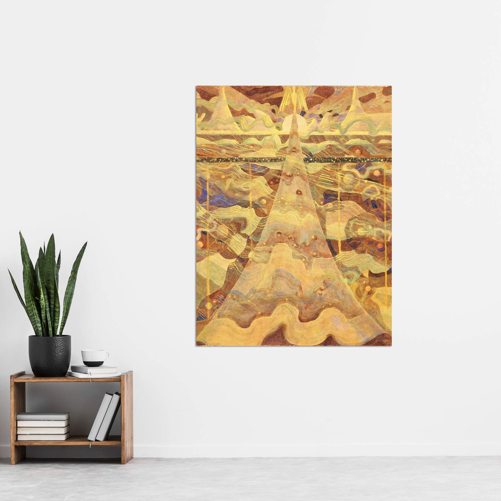 Extra Large Abstract Art Print - Ciurlionis Sonata Stars Wall Mural Poster | Premium XL Canvas for Living Room, Bedroom & Office Decor