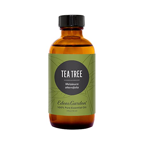 Edens Garden 100% Pure Tea Tree Essential Oil - Undiluted Therapeutic Grade for Aromatherapy, Home Use & Skin Care - 4 fl oz (118ml) - Perfect for Diffusers, Massage & DIY Beauty Products