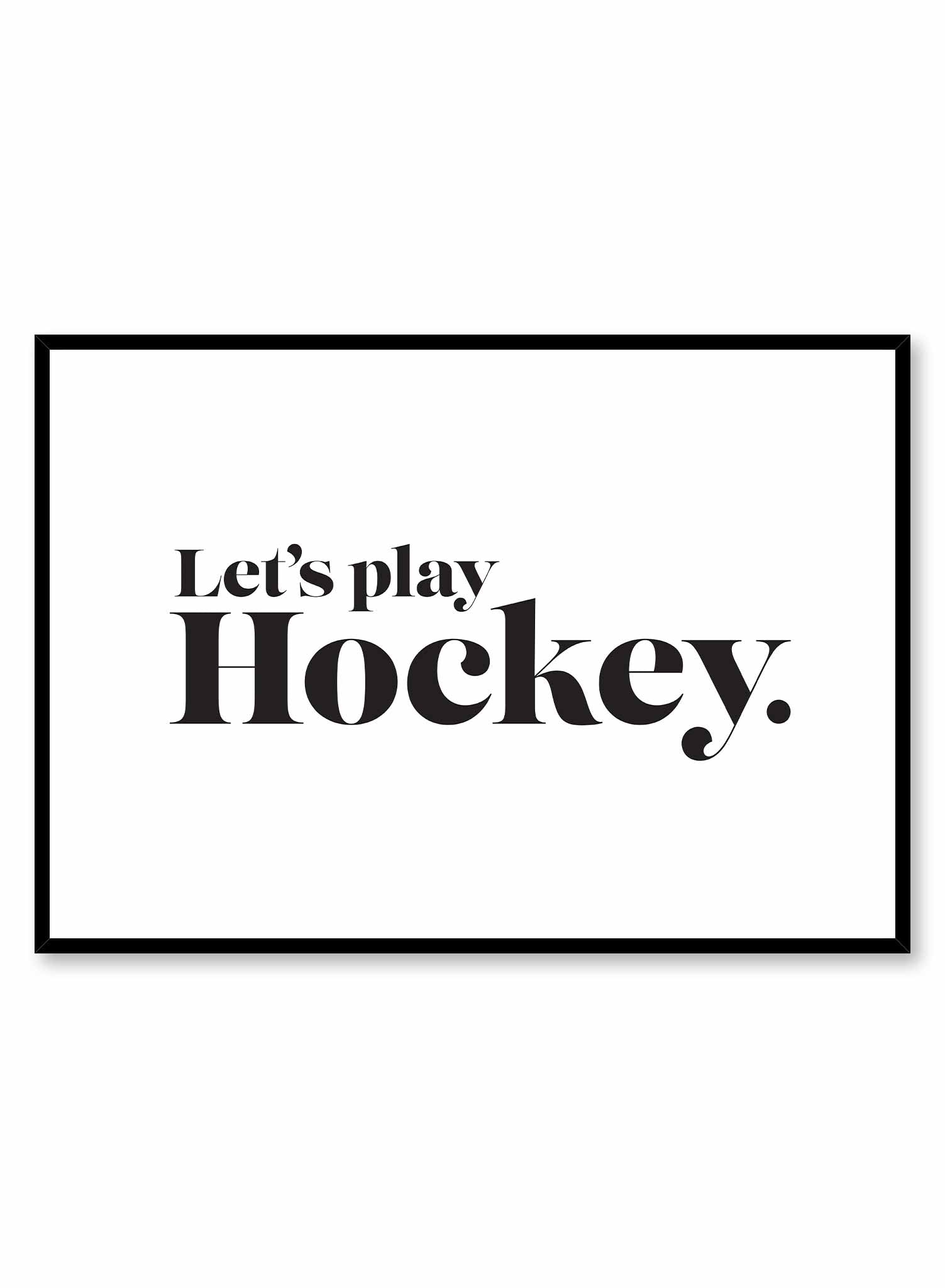 Hockey Time Poster - Vintage Hockey Wall Art for Man Cave, Sports Room Decor - Perfect for Hockey Fans & Game Room Decorations