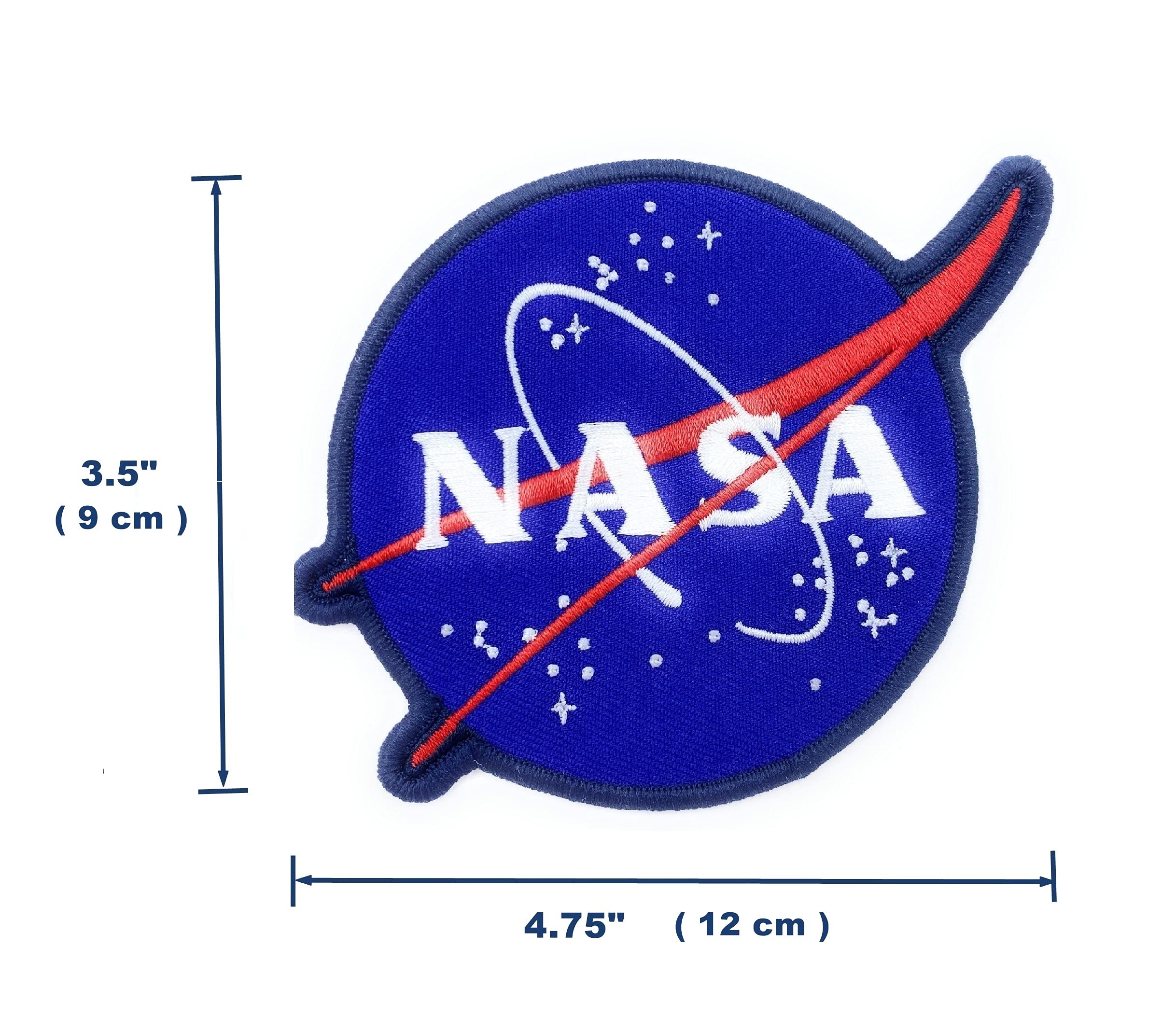 NASA Embroidered Iron-On Patch - Official Logo Souvenir Badge for Jackets, Hats & Backpacks - Space-Themed Collectible Gift for Astronaut Fans & Space Enthusiasts