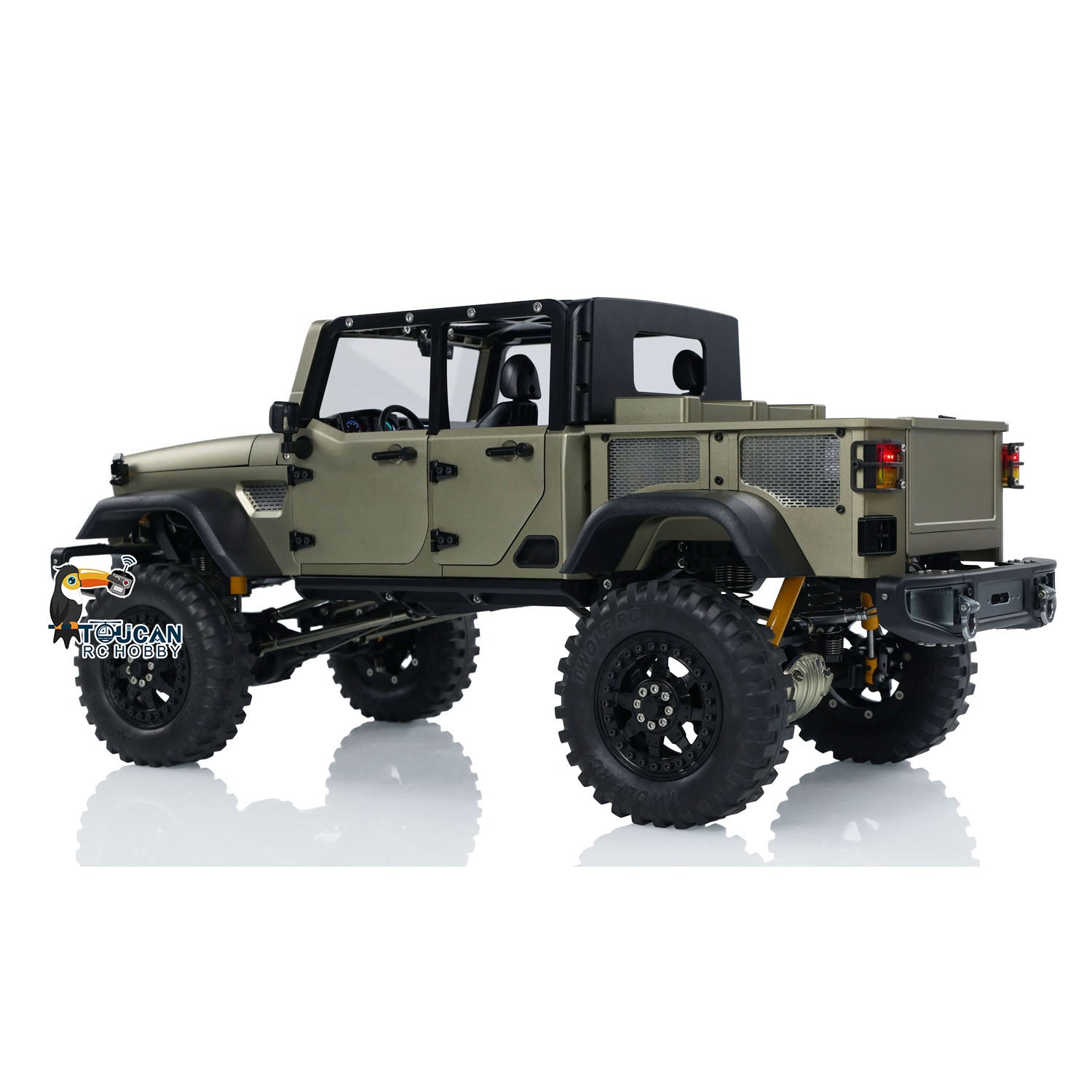 1/10 TW715 RTR RC Off-Road Metal Crawler Truck - Remote Control Climbing Vehicle with Realistic Sounds, LED Lights, Smoke & Winch - DIY Parts & Model for Adults - Perfect for Rock Crawling, Trail Adventures & Off-Road Enthusiasts
