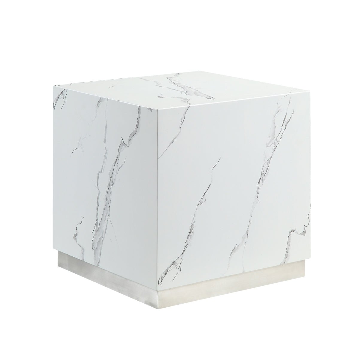 Astraia Collection Modern End Table - Stylish Nightstand for Living Room, Bedroom & Office - Perfect for Lamps, Books & Decor