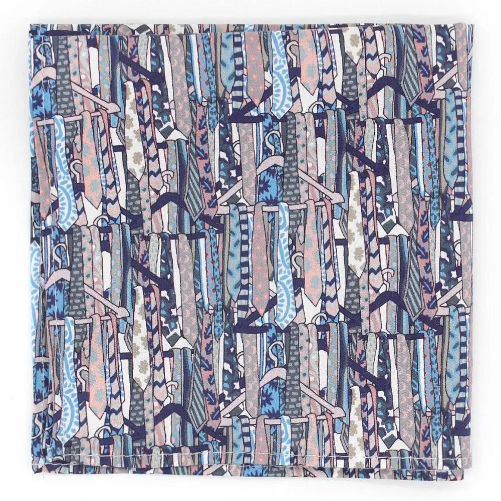 L.A. Smith Blue Hank Scarf - Premium Liberty Fabric Wrap - Perfect for Winter Fashion & Gift Giving