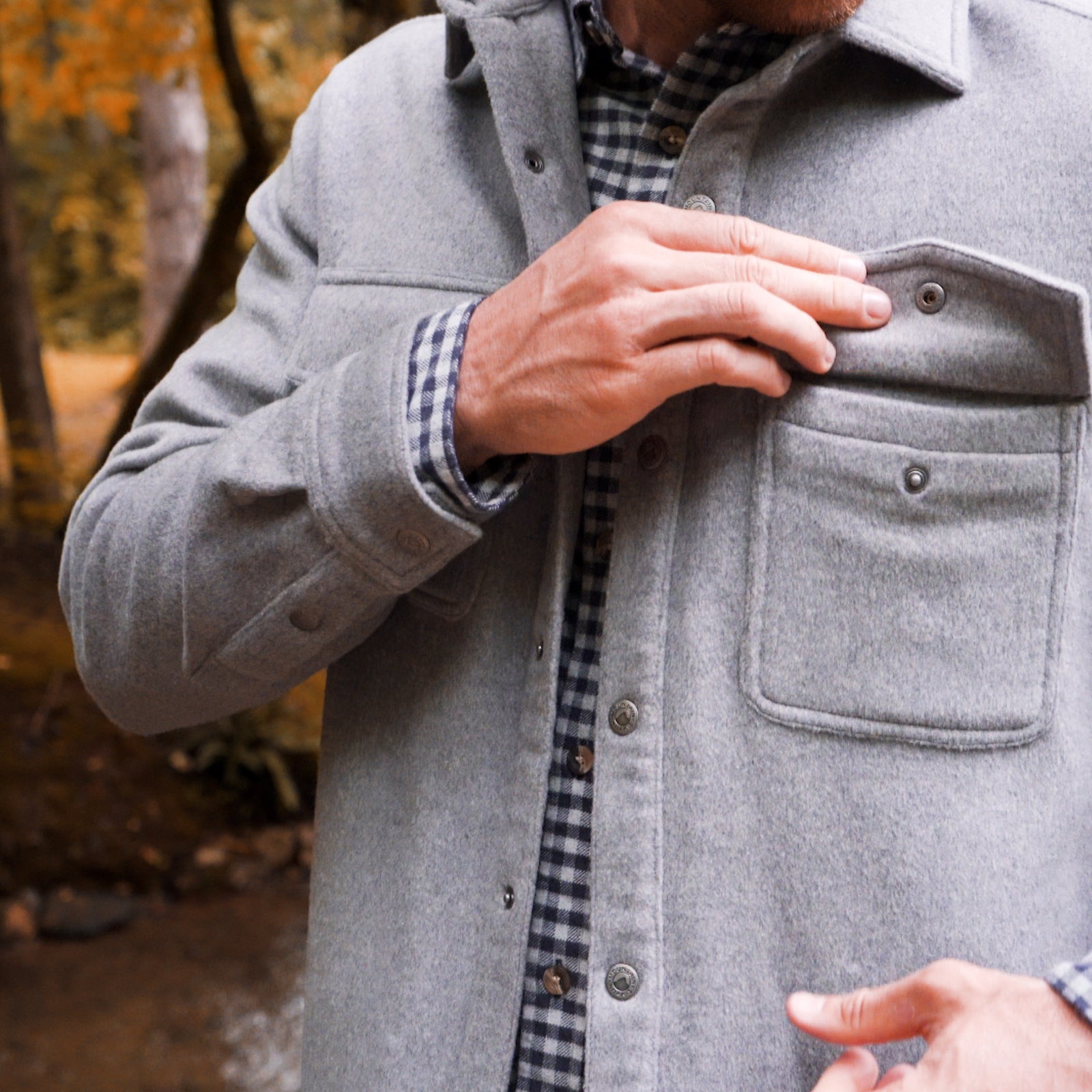 Dover Wool Shirt Jacket for Men - Warm Winter Fleece Lined Plaid Shirt Jacket - Outdoor Hiking, Camping & Casual Wear