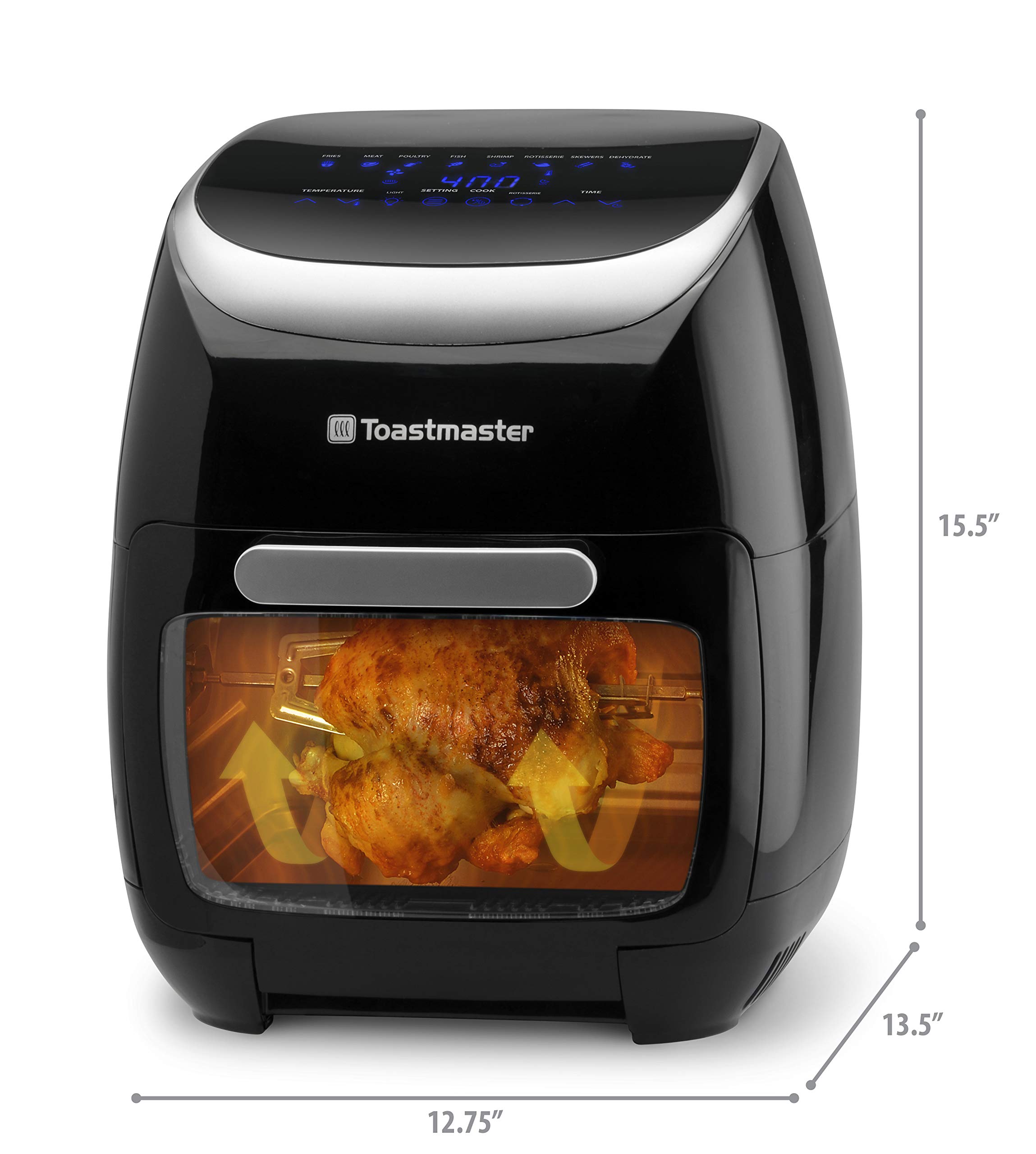 11.6 Quart Digital Air Fryer Oven - Large Capacity, Oil-Free Healthy Cooking for Family Meals, Snacks & More - Perfect for Roasting, Baking, Grilling & Reheating
