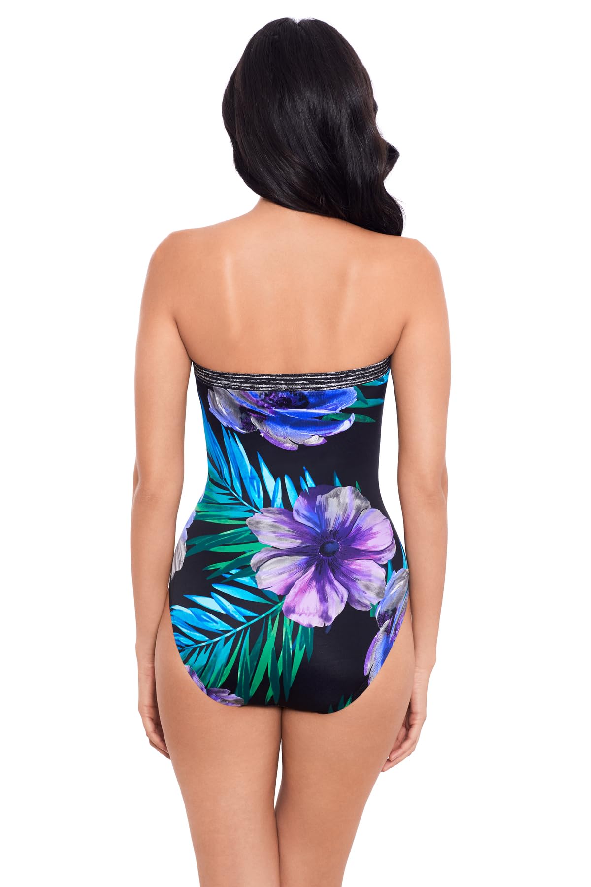 Miraclesuit Women's One Piece Swimsuit - Strapless Bandeau Avanti with Tummy Control & Underwire Support | Perfect for Pool, Beach, Vacation & Water Aerobics