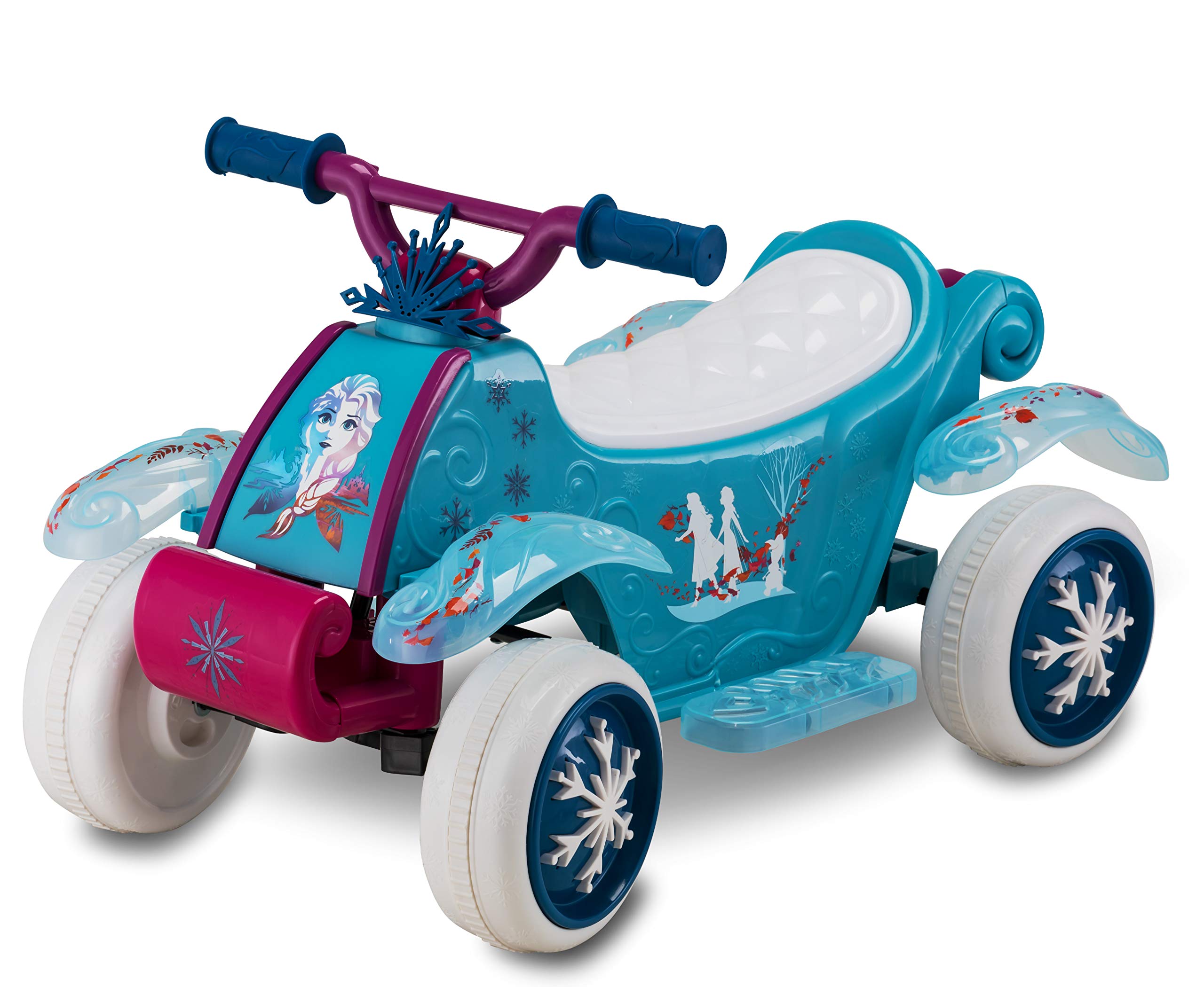 Disney Frozen 2 Electric Ride-On Car for Toddlers 1.5-3 Years Old - 6V Battery & Charger Included - 45 lbs Weight Limit - Blue Frozen Themed Toy for Indoor & Outdoor Play - Perfect Birthday Gift for Frozen Fans