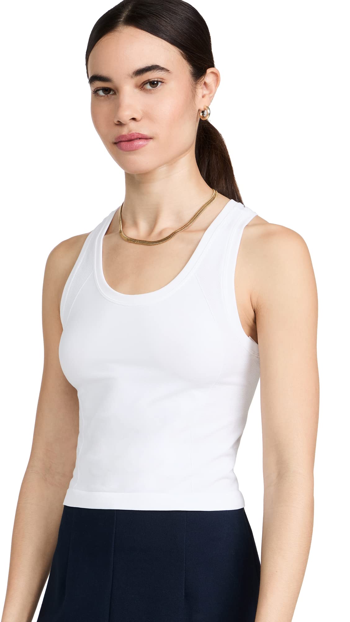 Sweaty Betty Women's Seamless Cropped Workout Tank Top - Racerback Athletic Shirt for Yoga, Running & Gym