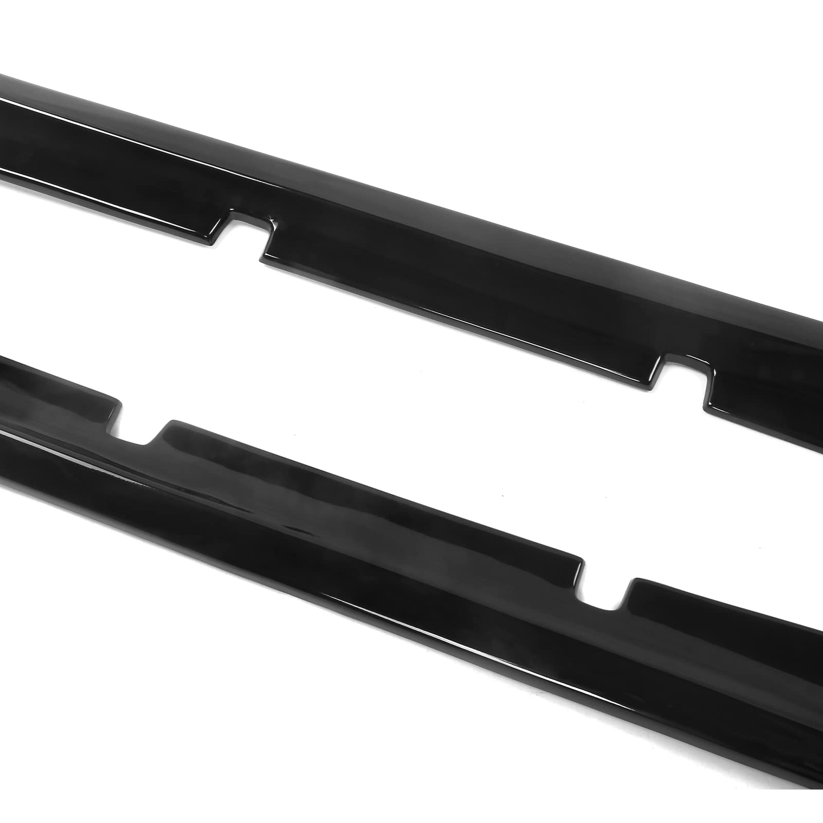 IKON MOTORSPORTS Side Skirts for 2020-2023 Dodge Charger Widebody Sedan 4-Door | Gloss Black PP Rocker Panel Extensions | Left & Right Hand Fitment | Enhance Style & Protection for Street Racing & Car Shows