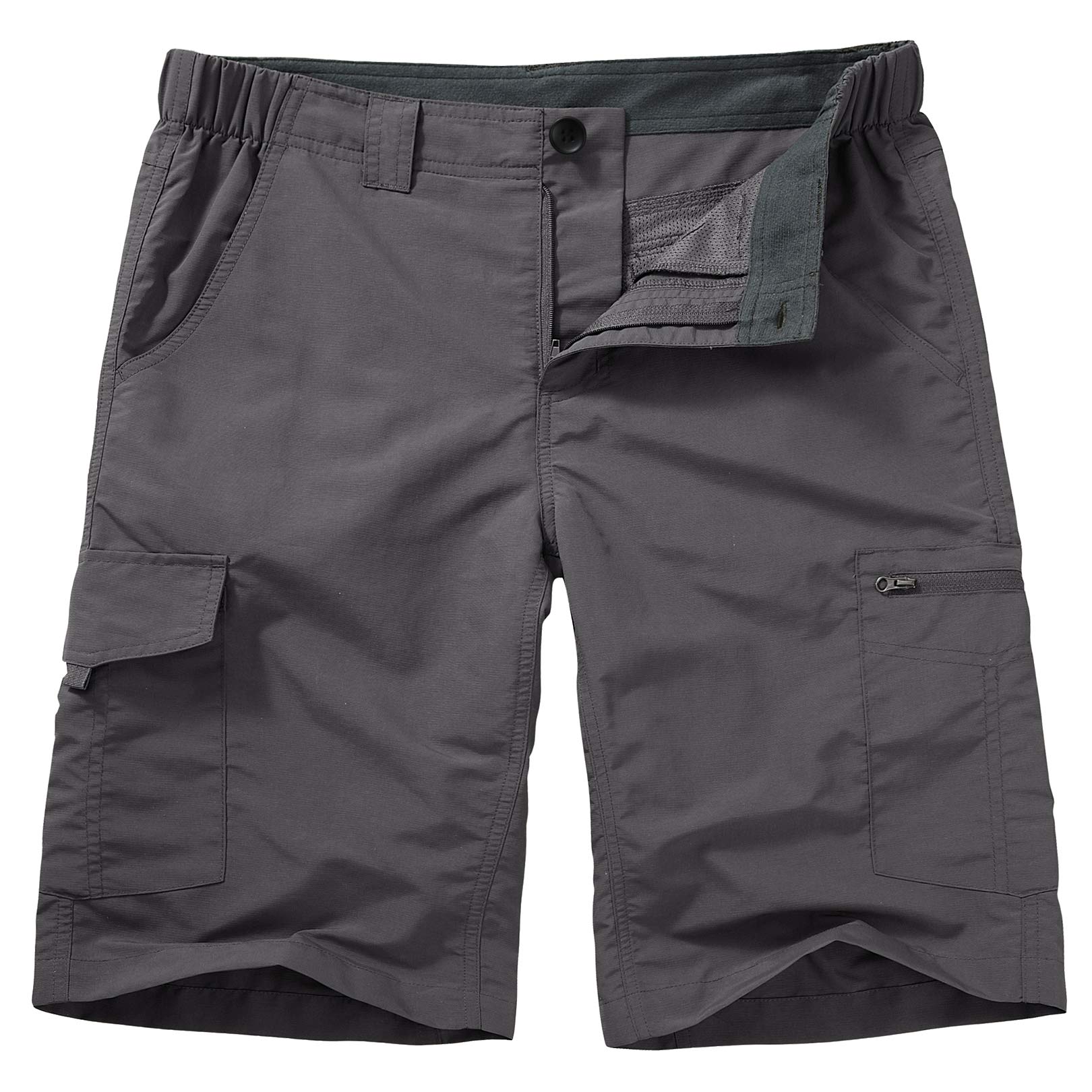 **Men's Quick Dry Lightweight Hiking Shorts with Stretch Waist - Cargo Casual Outdoor Travel & Fishing Shorts for Adventure & Daily Wear**