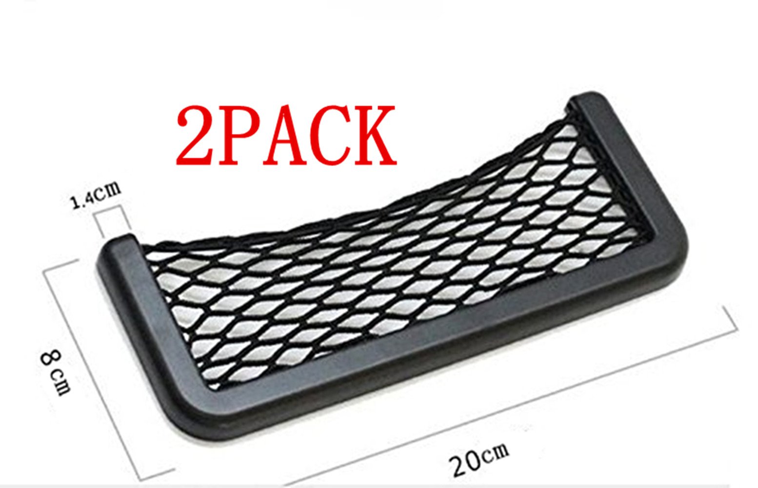 Lsgoodcare 2-Pack Car Truck Storage Organizer - Expandable Mesh Net String Bag for Phones, Tickets & Accessories | Perfect for Road Trips & Daily Commutes