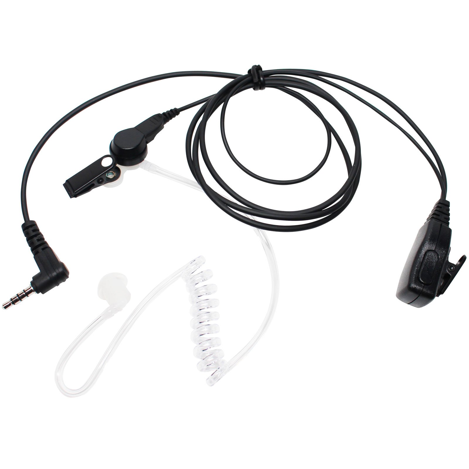 Replacement Yaesu/Vertex VX-150 FBI Earpiece with Push to Talk (PTT) Microphone - Acoustic Earphone for Yaesu/Vertex VX-150 Two-Way Radio - Security Surveillance Headset for Law Enforcement, Security Guards & Event Staff