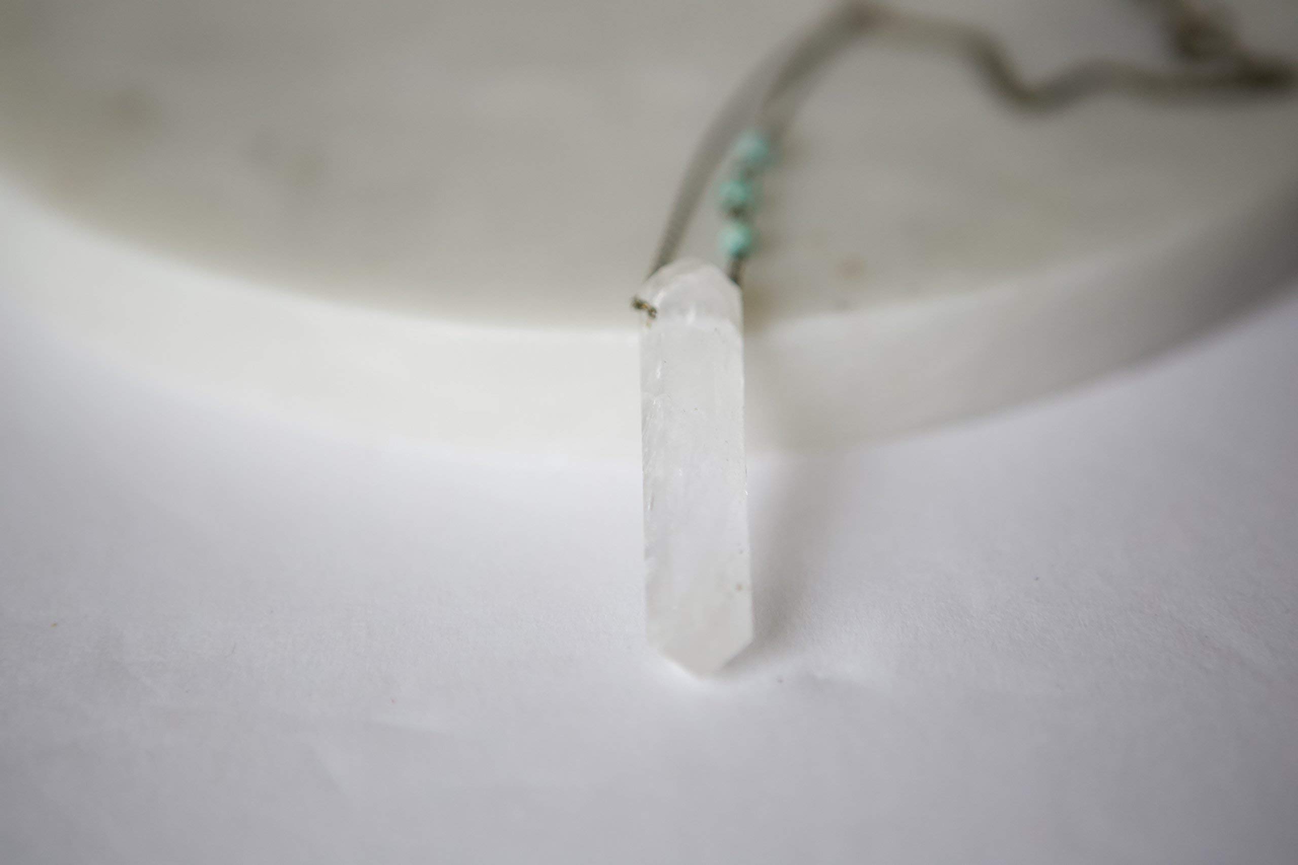 Crystal Quartz Pendant Necklace - 25