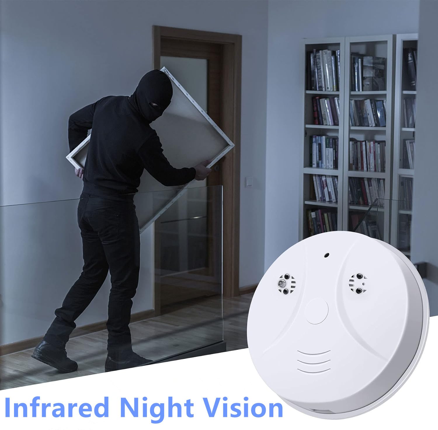 Hidden Smoke Detector Camera - 1080P HD WiFi Wireless Mini Spy Camera with Night Vision & Motion Detection for Home Security | Indoor Surveillance for Baby Monitor, Nanny Cam, Office Safety