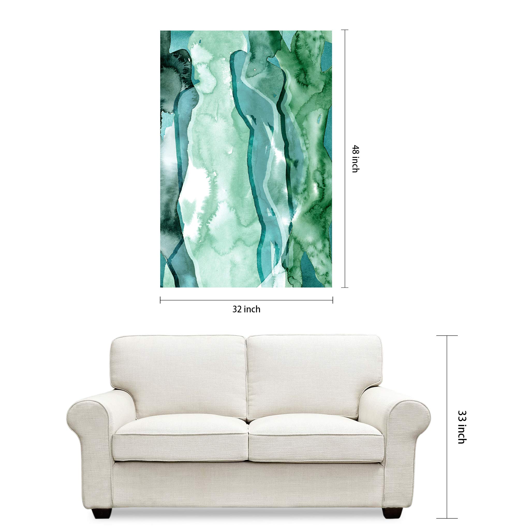Empire Art Direct Floating Glass Wall Art - Frameless Tempered Glass Panel for Women's Decor, 48x32 Inches, Ready to Hang - Perfect for Living Room, Bedroom & Office Decor