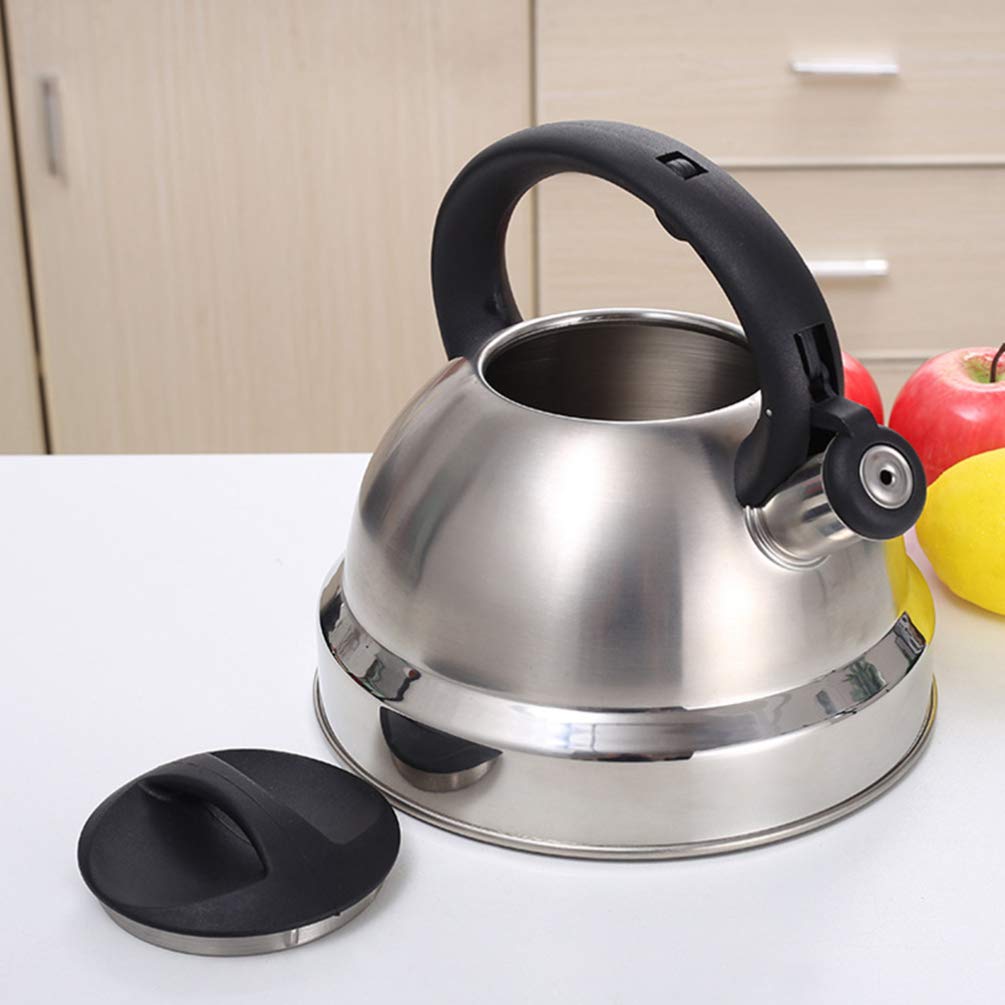 Premium Stainless Steel Whistling Tea Kettle - 2.5QT Thickened Bottom for Fast Boiling, Durable & Safe for Stovetop Use - Perfect for Tea, Coffee & Hot Water - Ideal for Home, Office & Camping