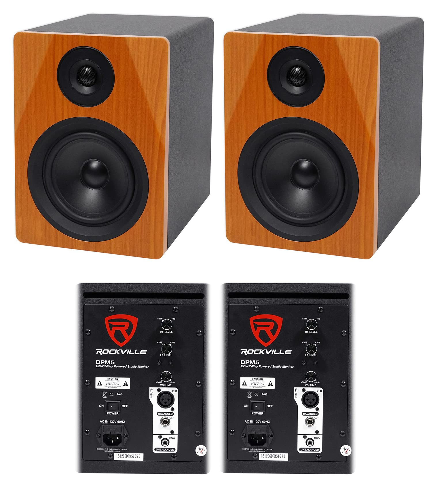 Rockville DPM5C Dual Powered 5.25