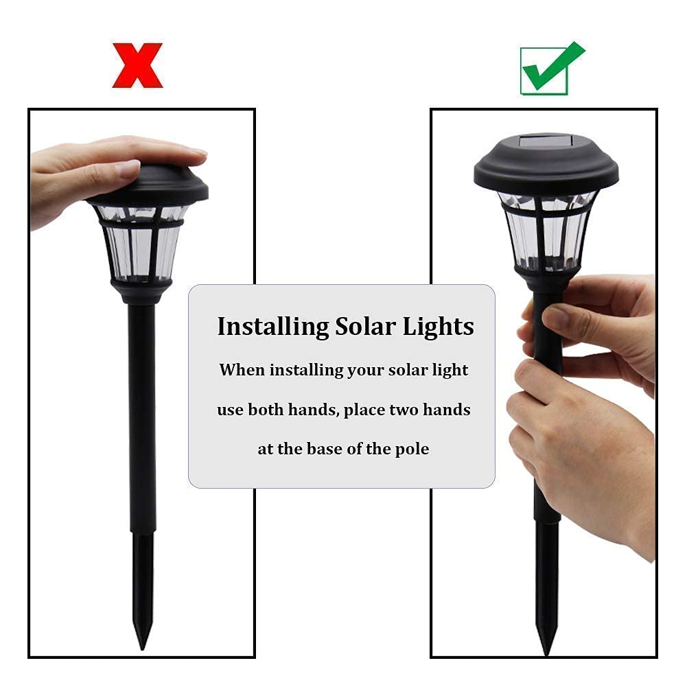 MAGGIFT 12 Pack Solar Powered Outdoor Pathway Lights - Waterproof LED Garden Lights for Walkway, Driveway, Yard & Landscape Decoration (Warm White, 10 Lumen) | Energy Efficient Solar Lights for Home & Garden Use at Night