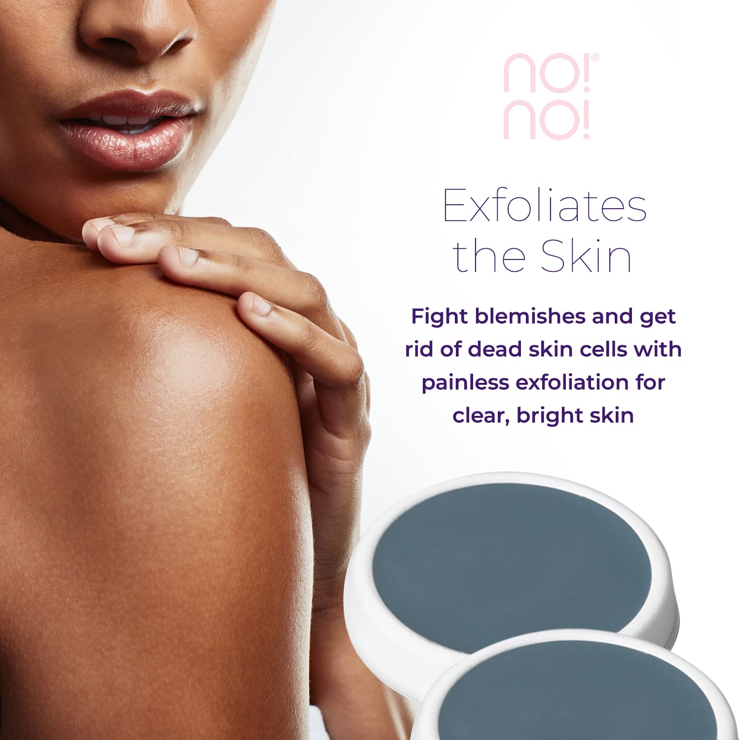 NO!NO! Large Buffer Refill Pack for Women's Hair Removal - Painless & Quick Hair Remover Replacement Pads (2 Count) - Perfect for Smooth Legs, Underarms & Bikini Line at Home