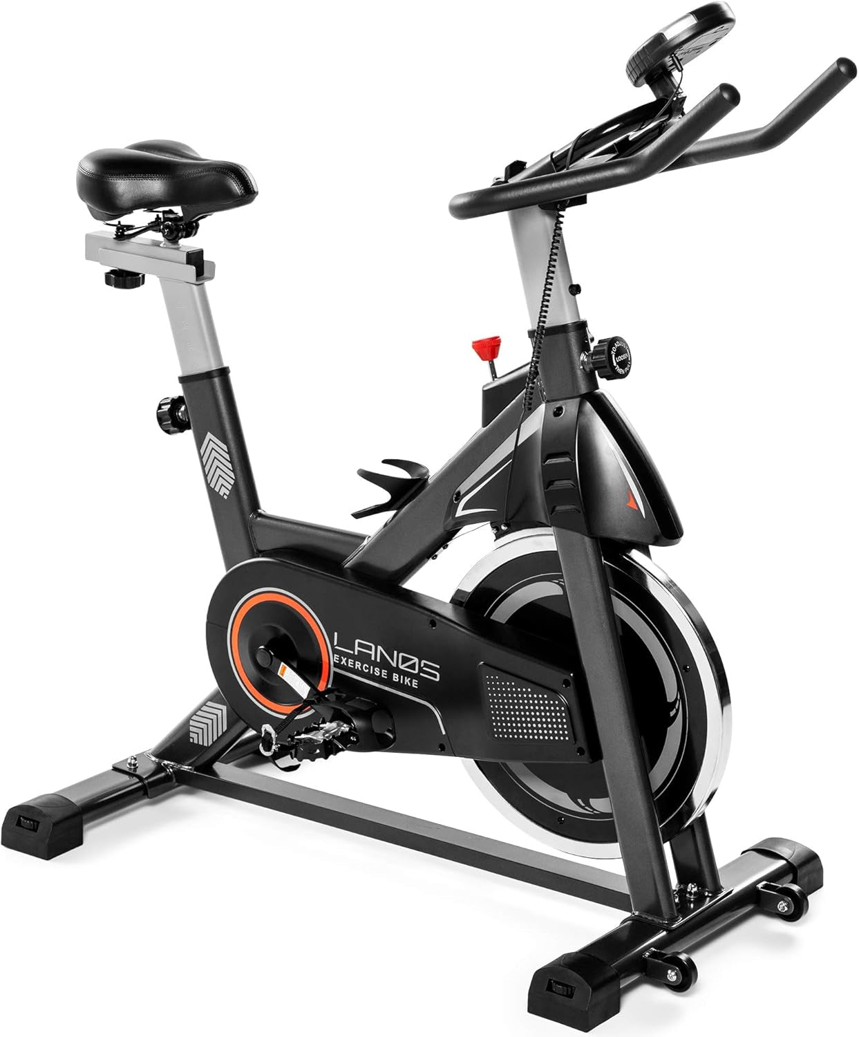 Premium Indoor Exercise Bike for Home Gym - Silent Belt Drive, Comfortable Seat Cushion & iPad Holder - Stationary Bike for Men & Women - Perfect for Cardio Workouts, Weight Loss & Home Fitness Training