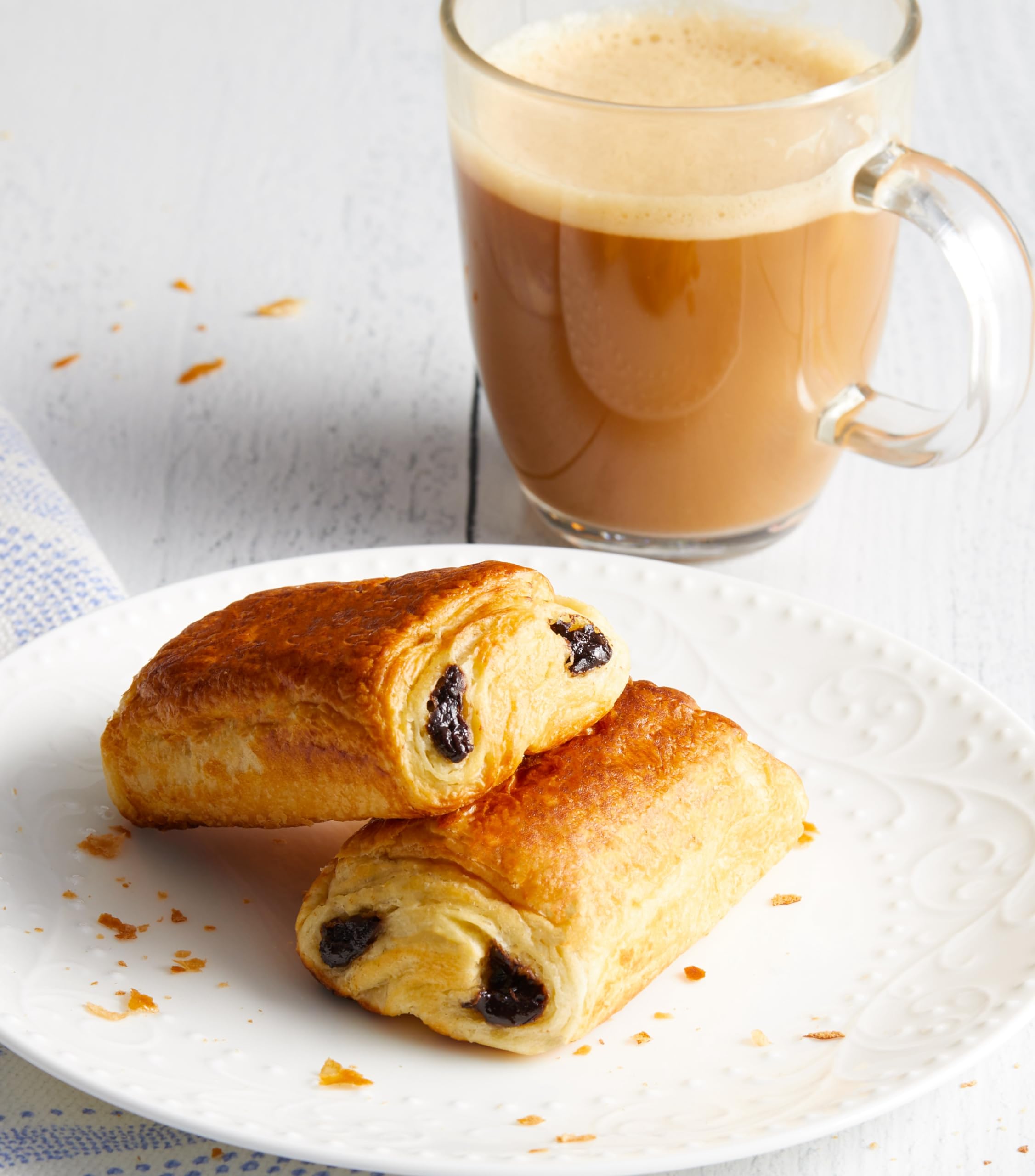 Bakerly Chocolate Croissants with Real Chocolate - Non-GMO, No Artificial Flavors or Colors - 12 Pack (2 x 6 Count) - Perfect for Breakfast, Brunch & Coffee Time